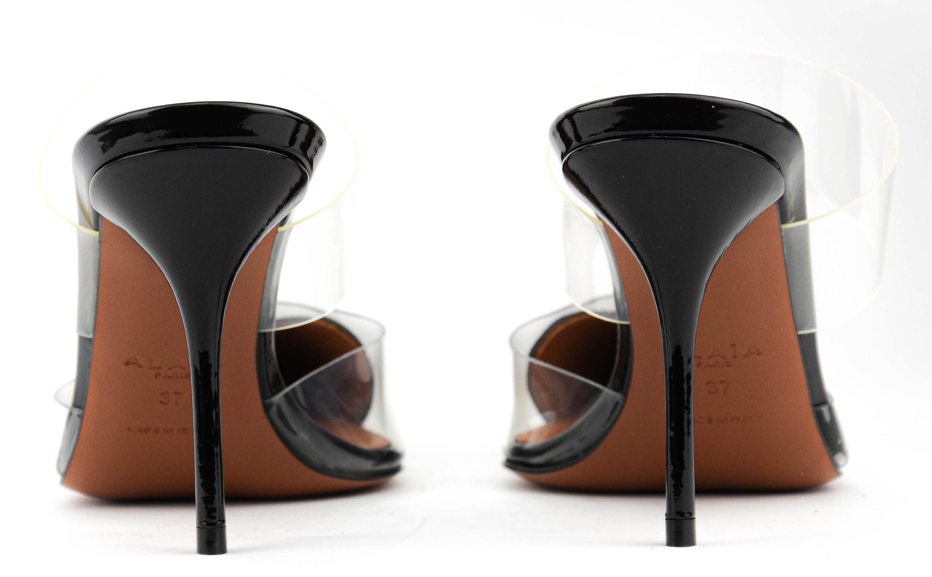 ALAIA COEUR MULES BLACK