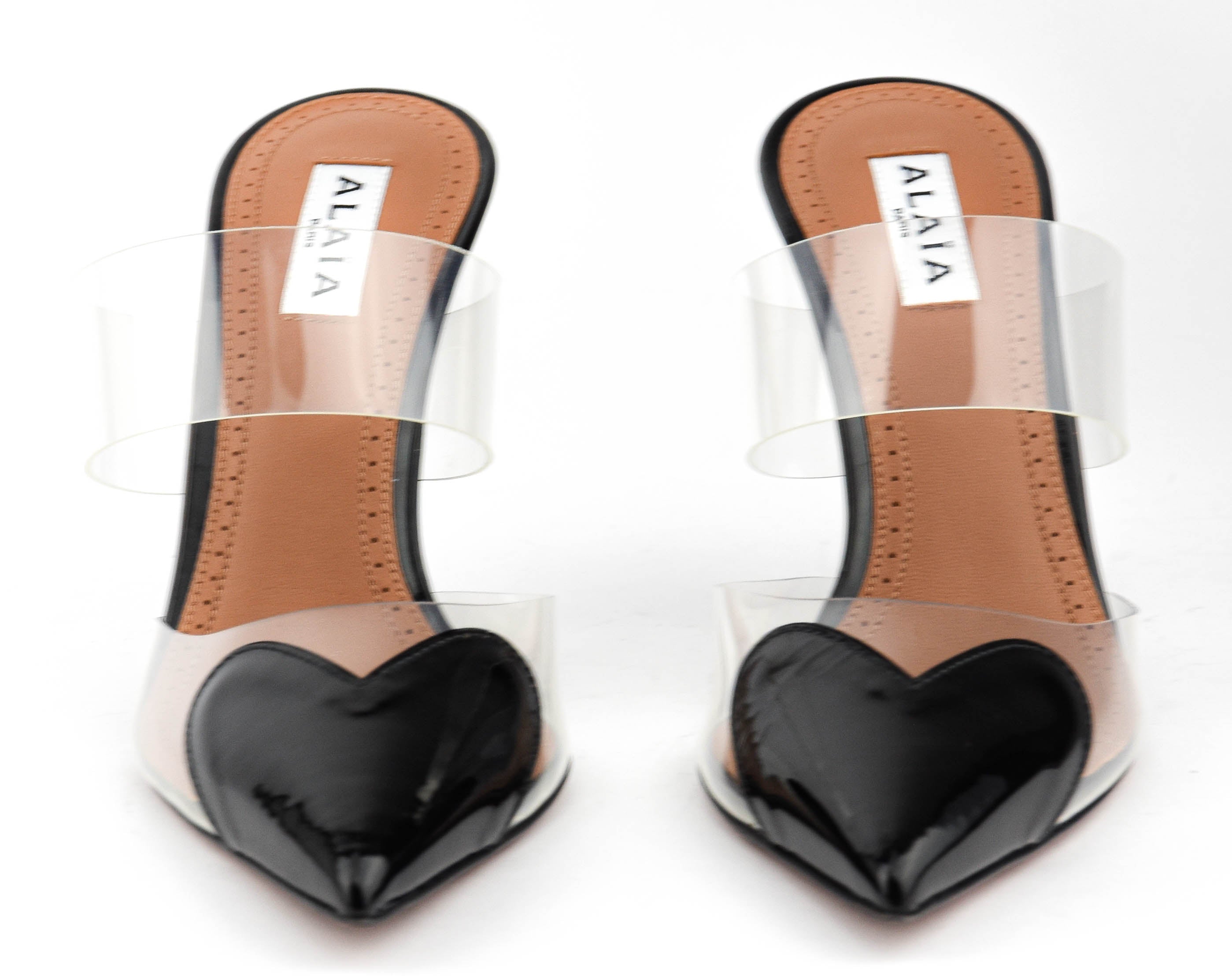 ALAIA COEUR MULES BLACK