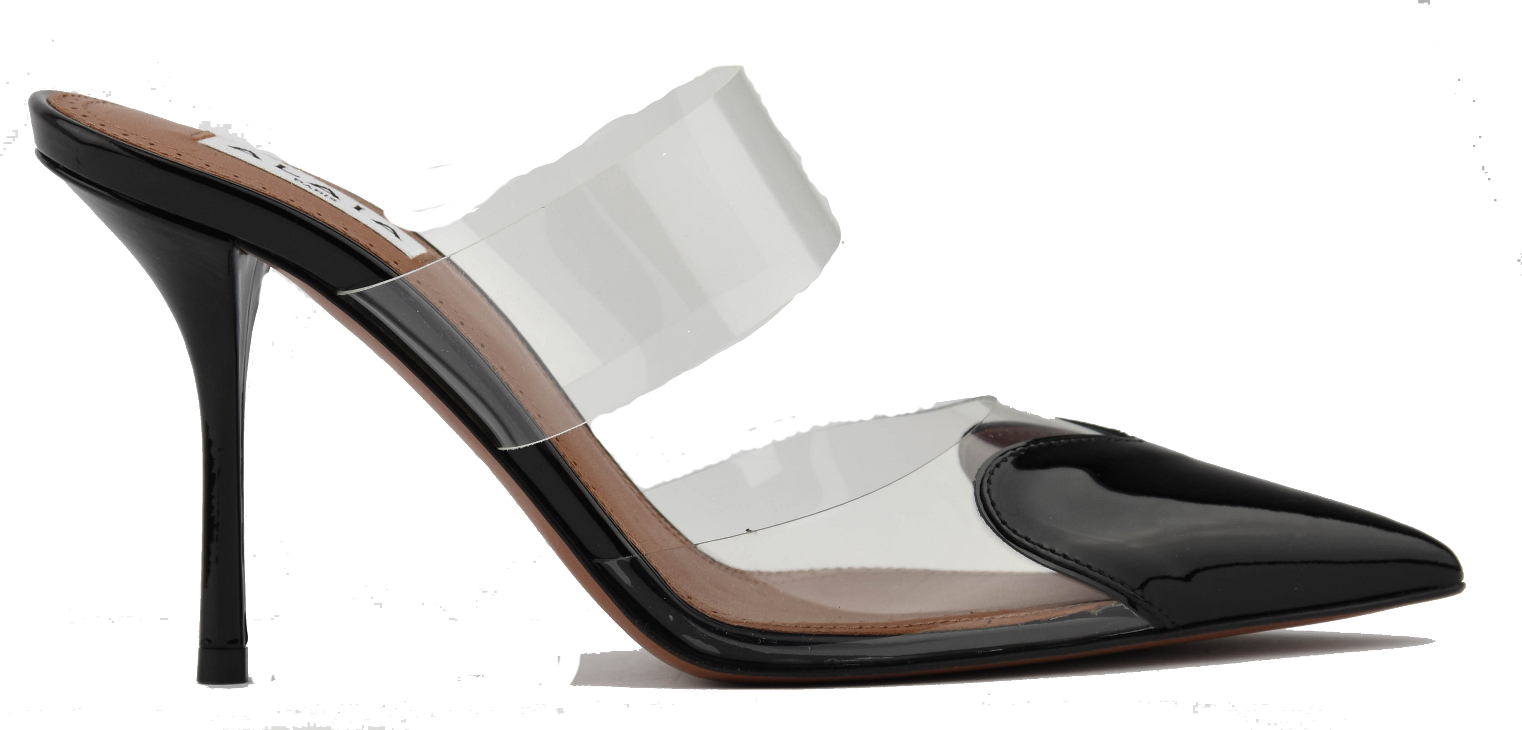 ALAIA COEUR MULES BLACK