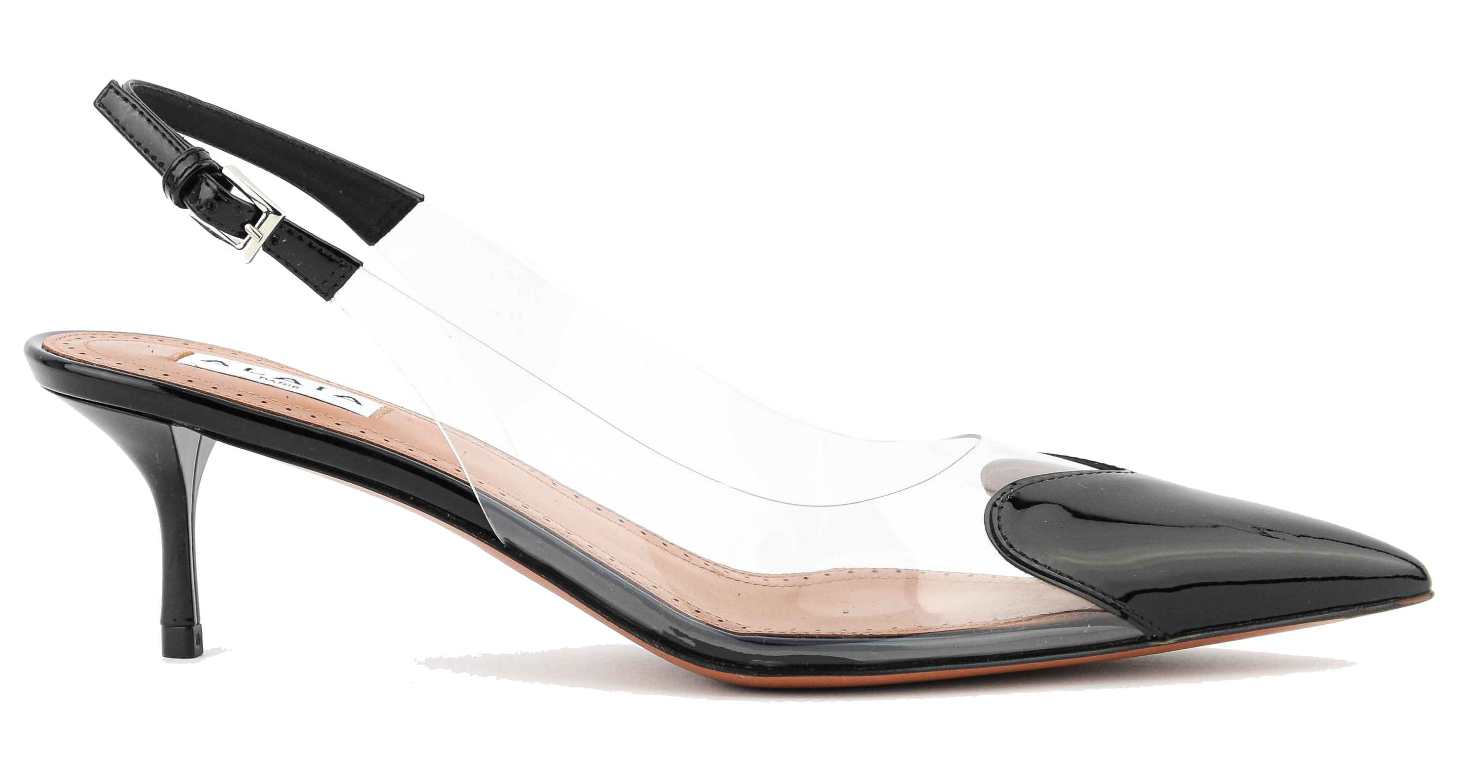 ALAIA LE  COEUR SLINGBACK BLACK