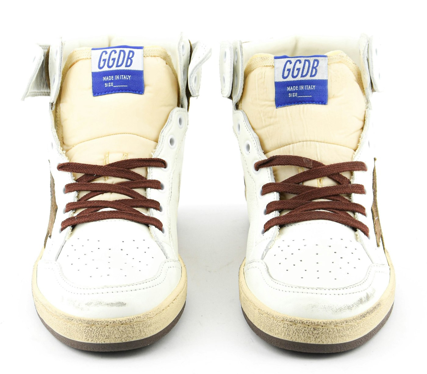 GOLDEN GOOSE SKYSTAR WHITE BEIGE CHOCOLAT