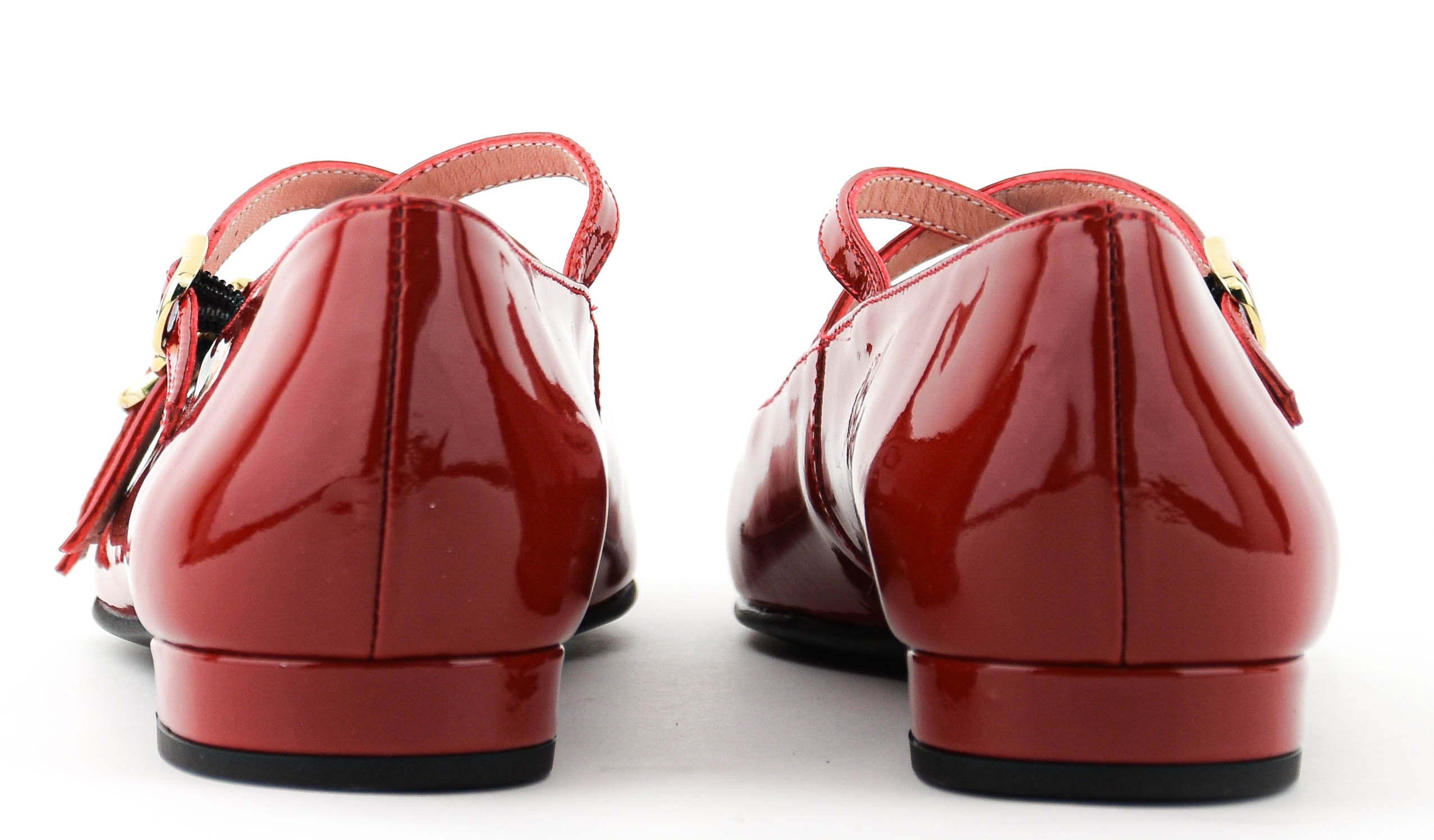 PAUL WARMER STRAPPY BALLERINA RED