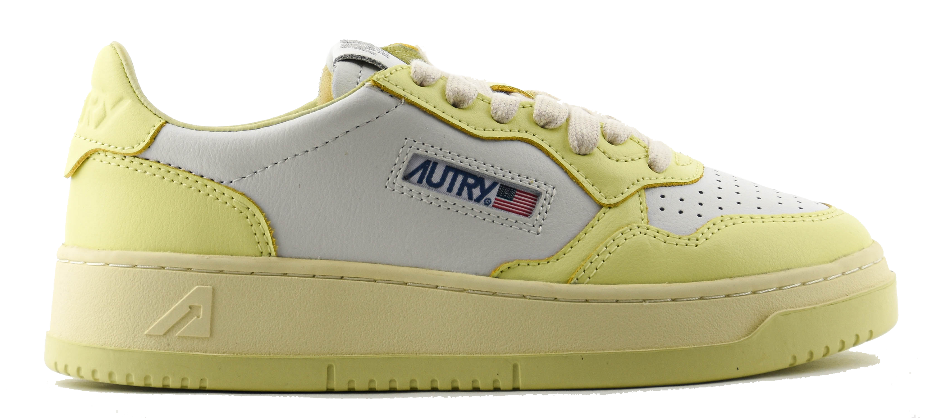 AUTRY MEDALIST LOW WHITE LIME