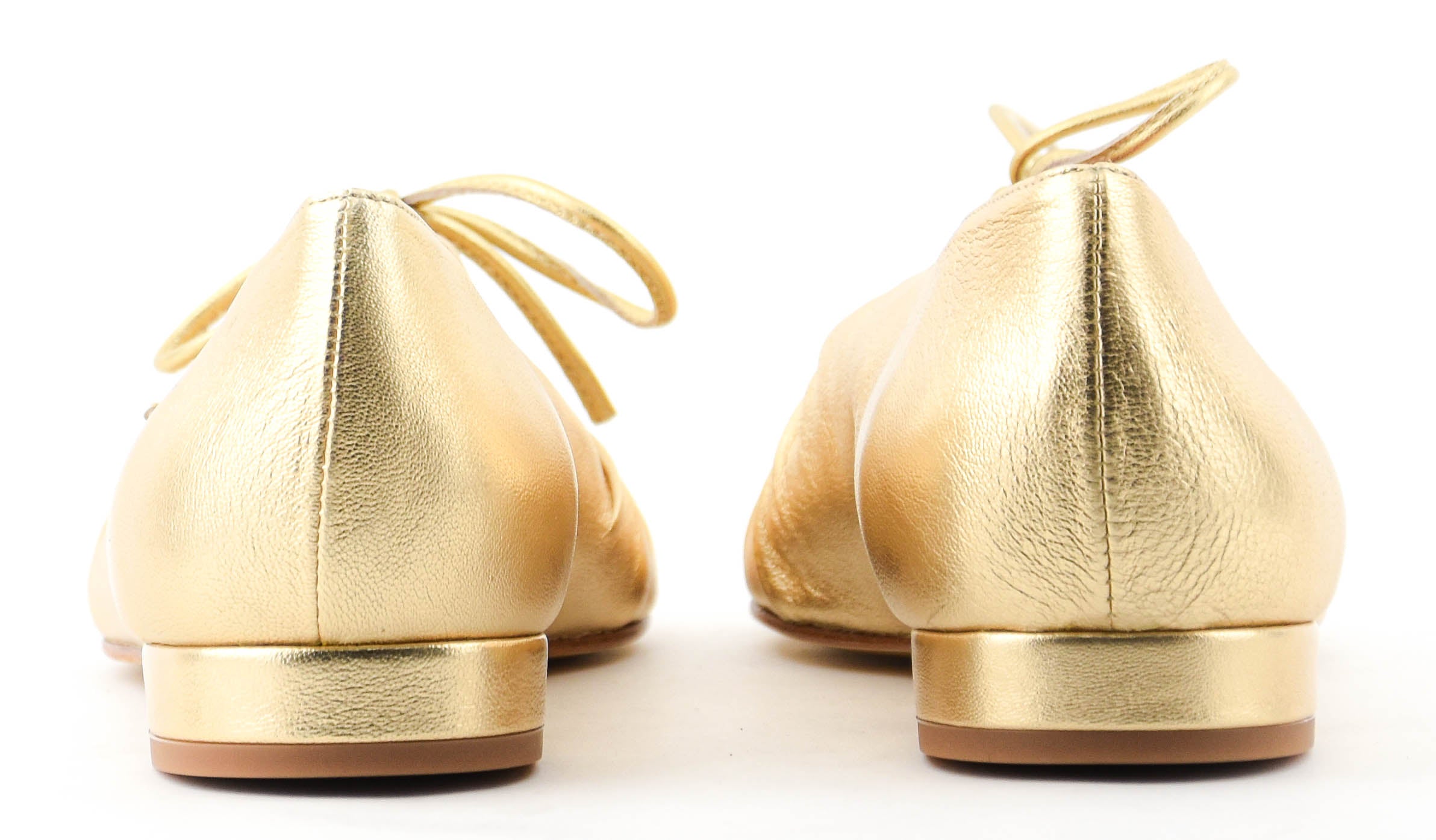 PAUL WARMER ELBA DRAWSTRING BALLERINA GOLD