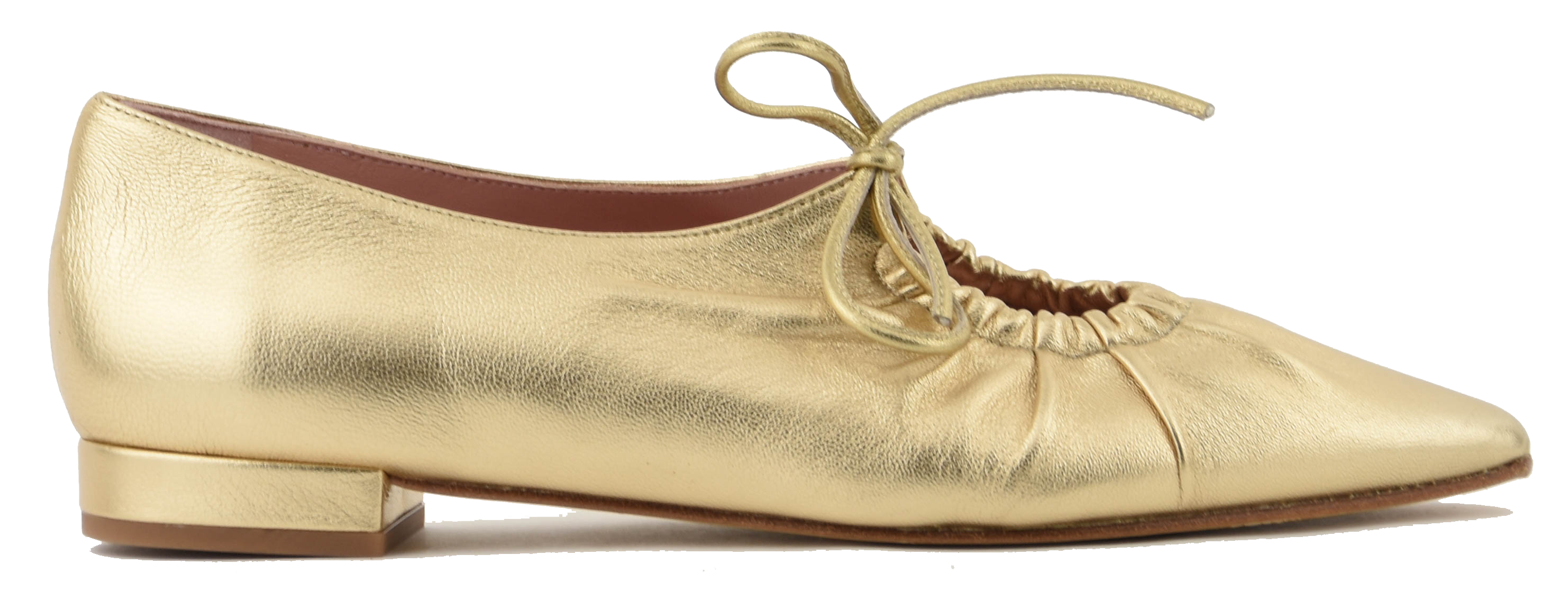 PAUL WARMER ELBA DRAWSTRING BALLERINA GOLD