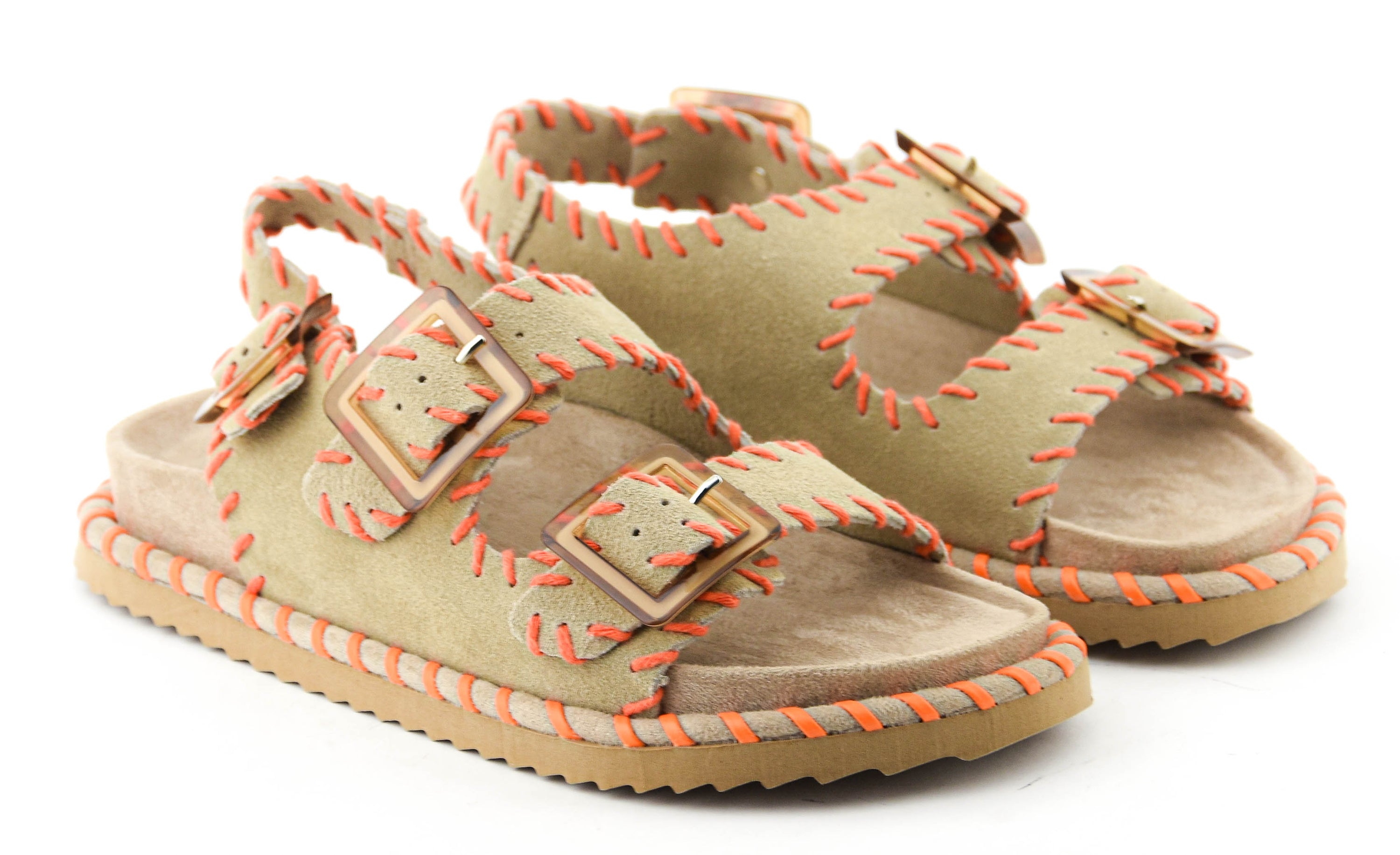 COLORS OF CALIFORNIA STITCHING SANDAL SAND