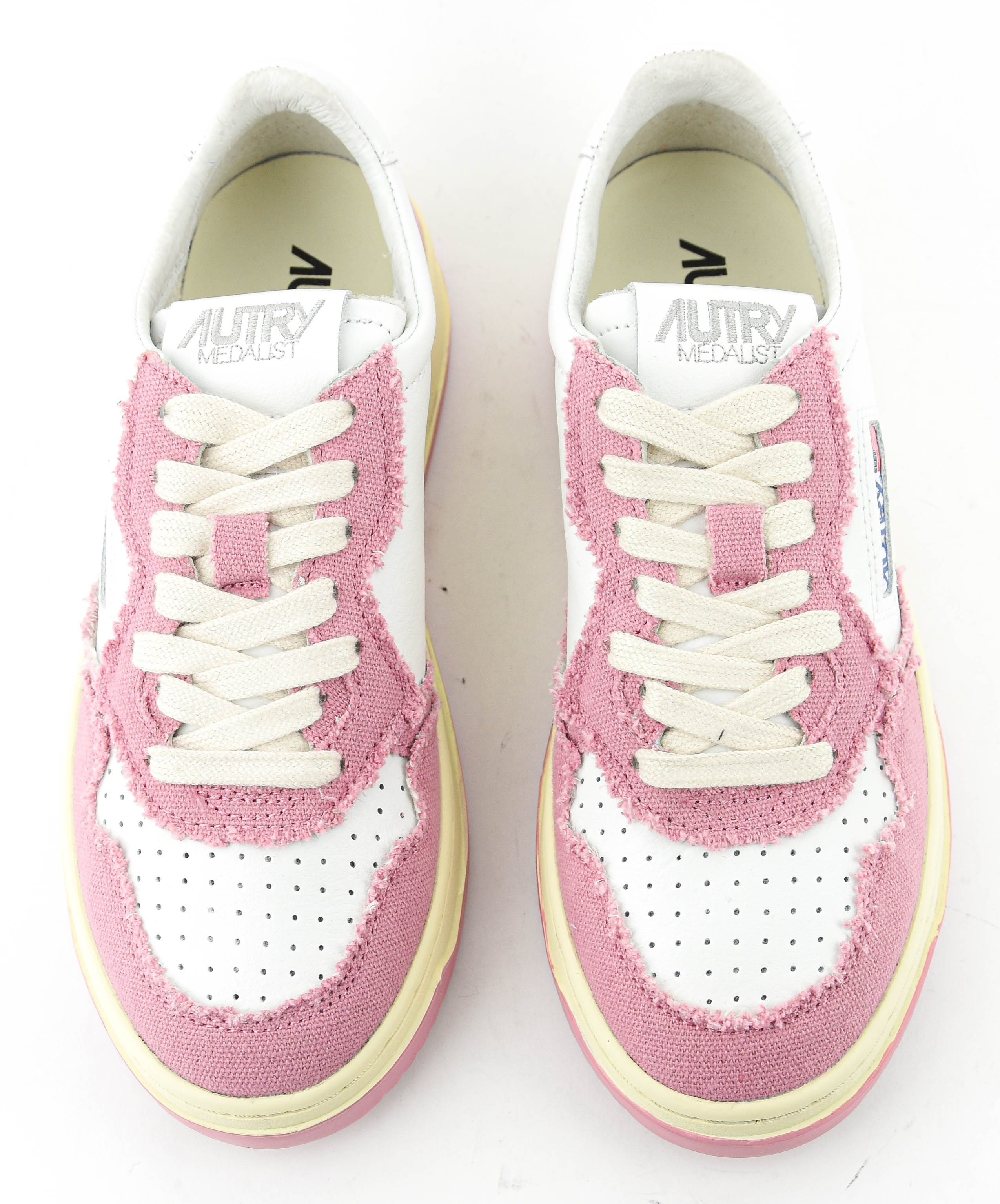 AUTRY MEDALIST LOW PINK CANVAS