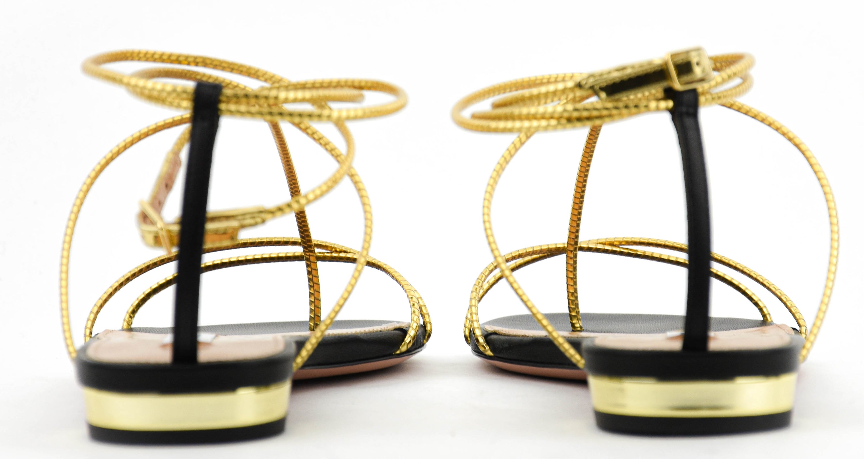 AQUAZZURA ROMAN ROMANCE SANDAL GOLD