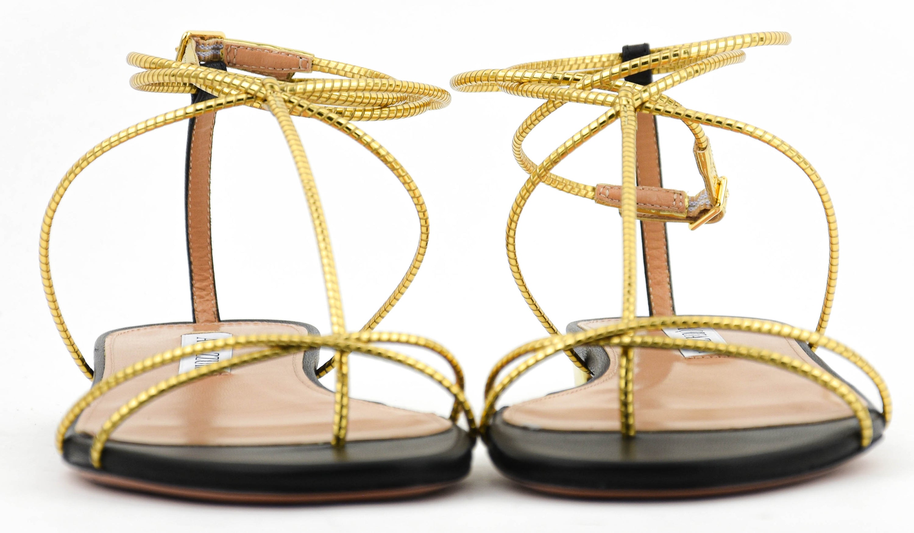 AQUAZZURA ROMAN ROMANCE SANDAL GOLD