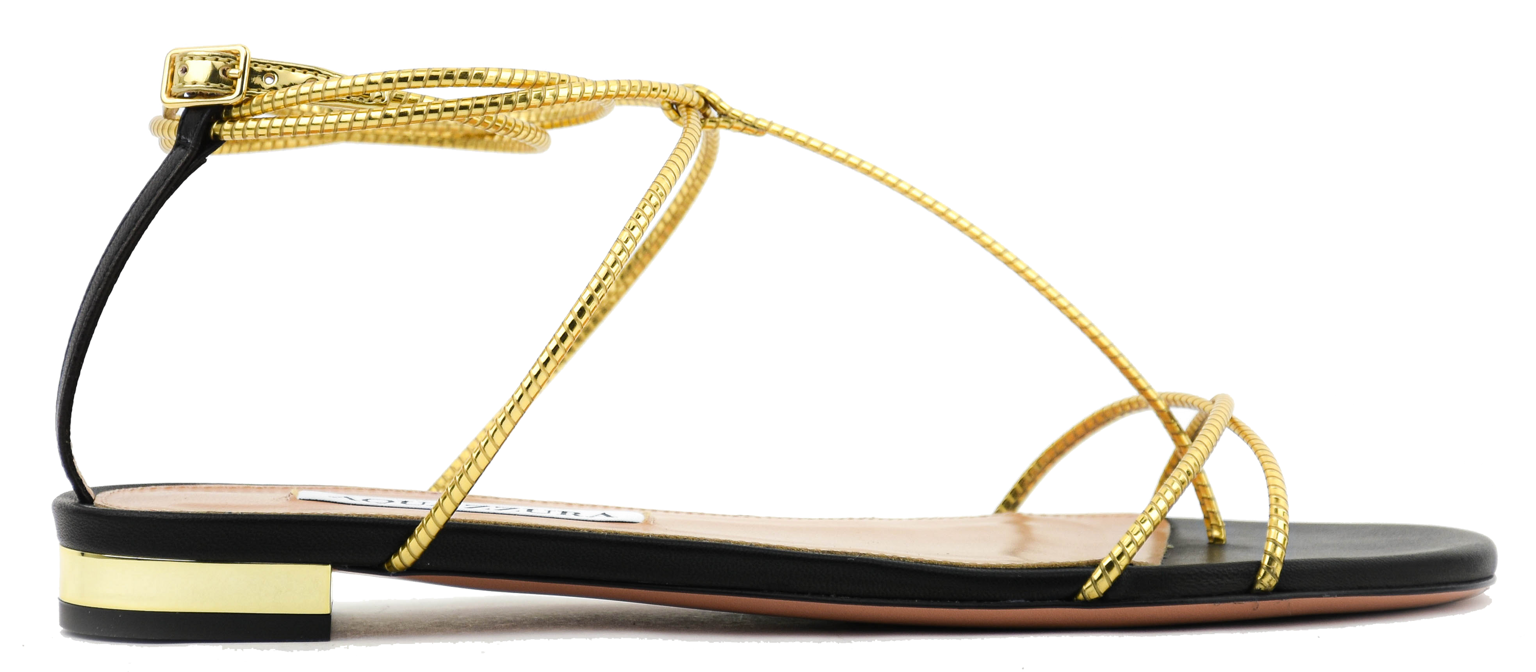 AQUAZZURA ROMAN ROMANCE SANDAL GOLD