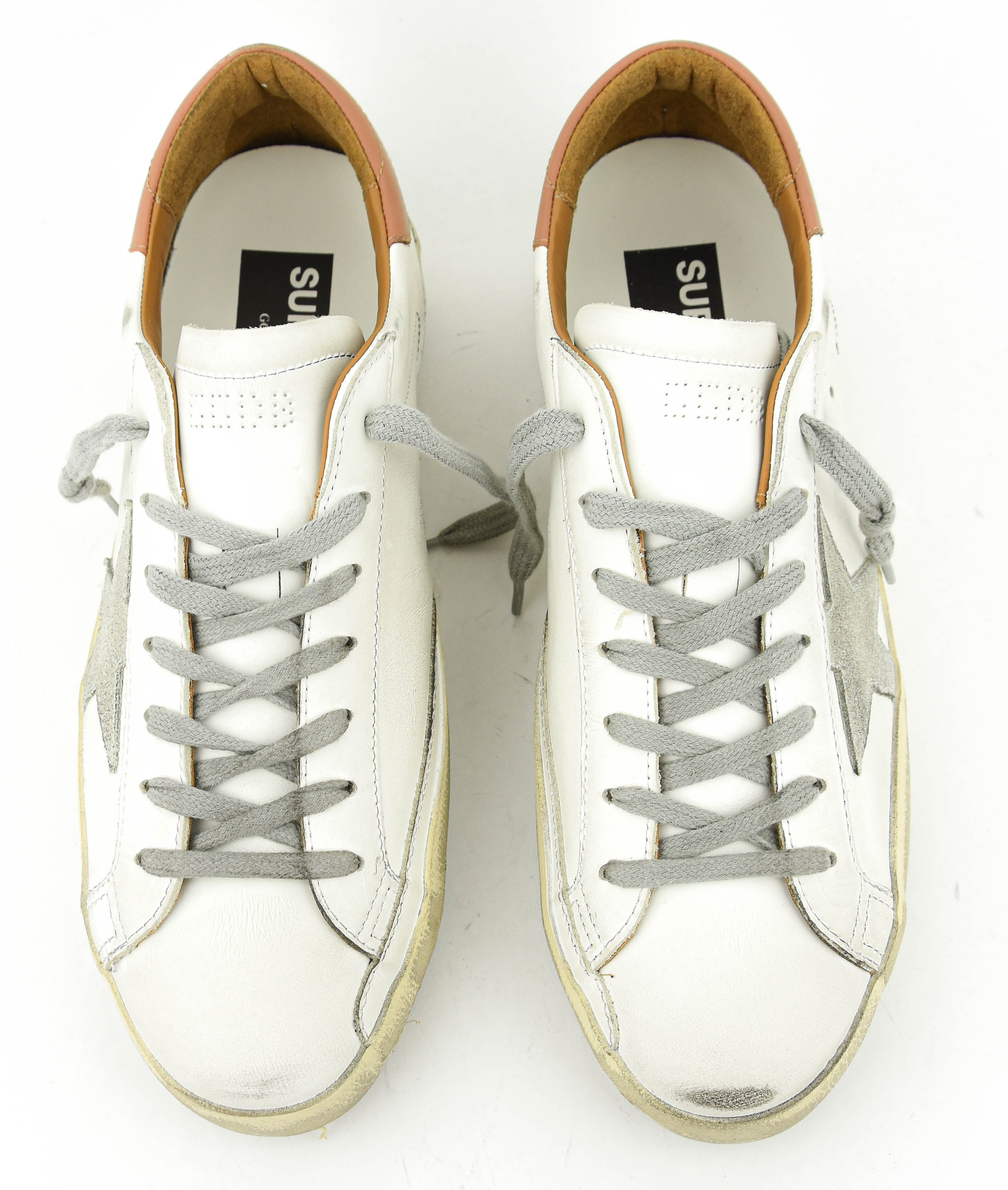 GOLDEN GOOSE SUPER STAR WHITE LIGHT BROWN