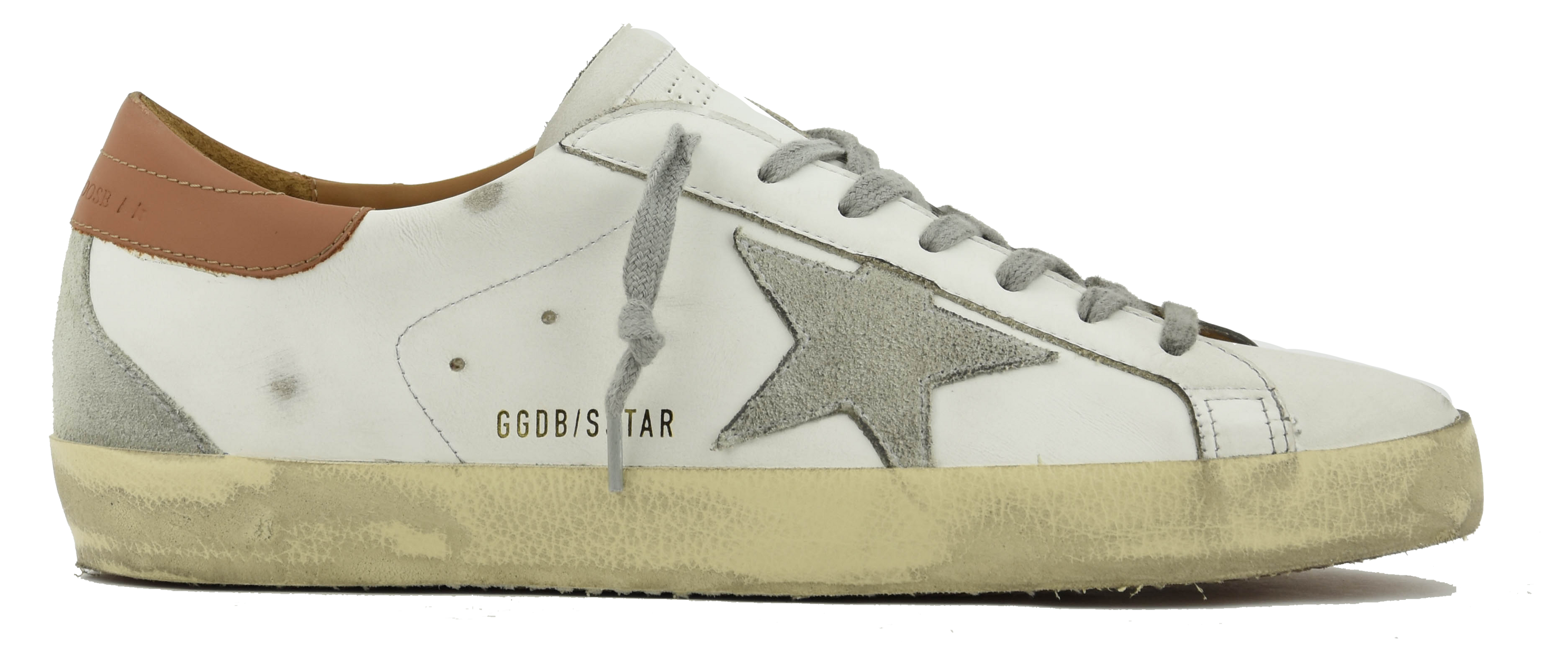 GOLDEN GOOSE SUPER STAR WHITE LIGHT BROWN