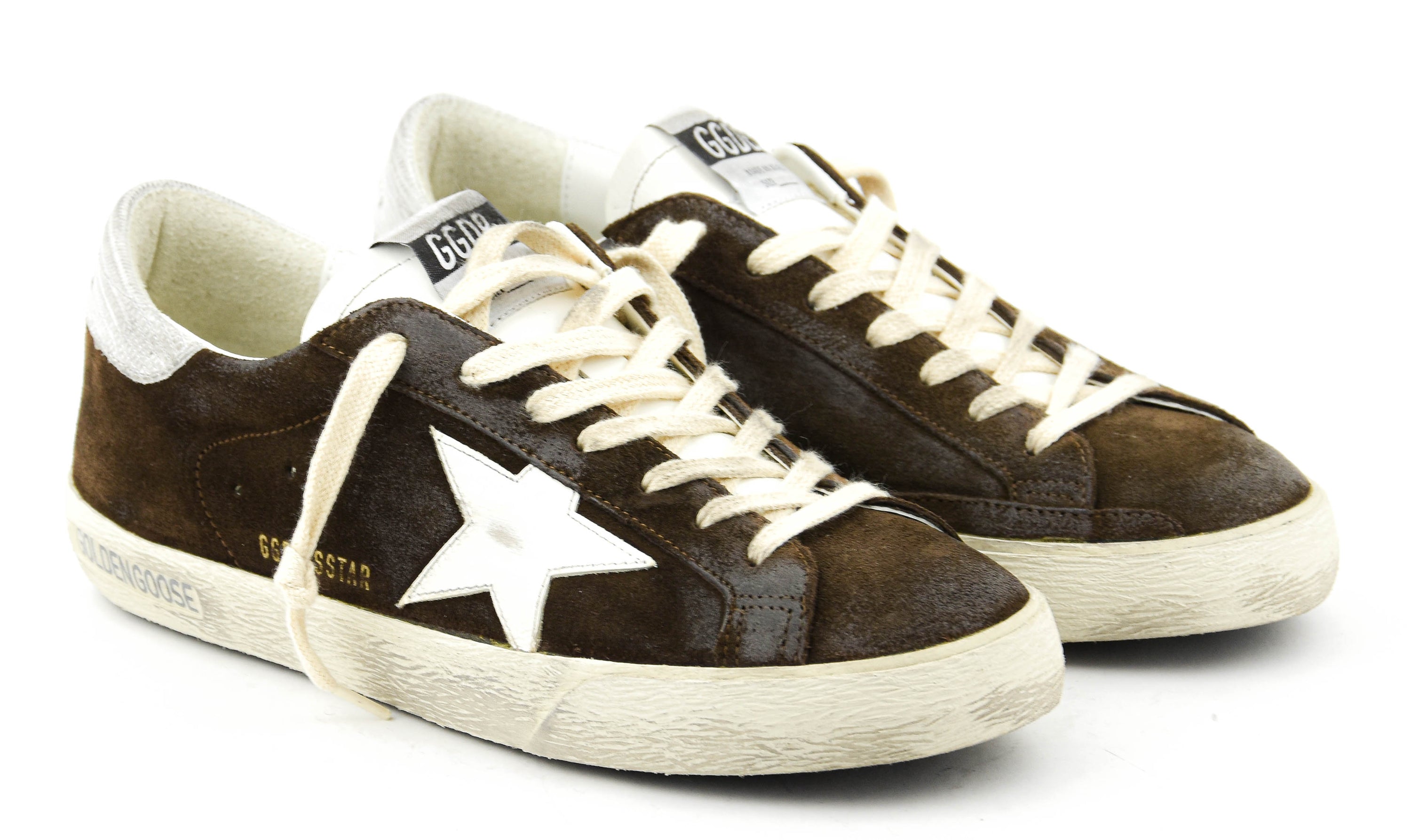GOLDEN GOOSE SUPER STAR BROWN WHITE