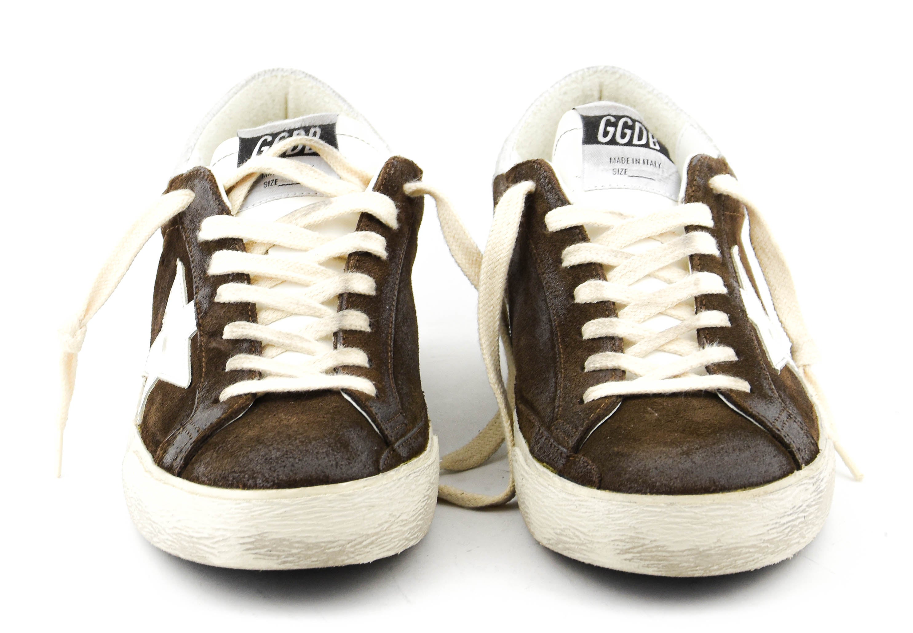 GOLDEN GOOSE SUPER STAR BROWN WHITE