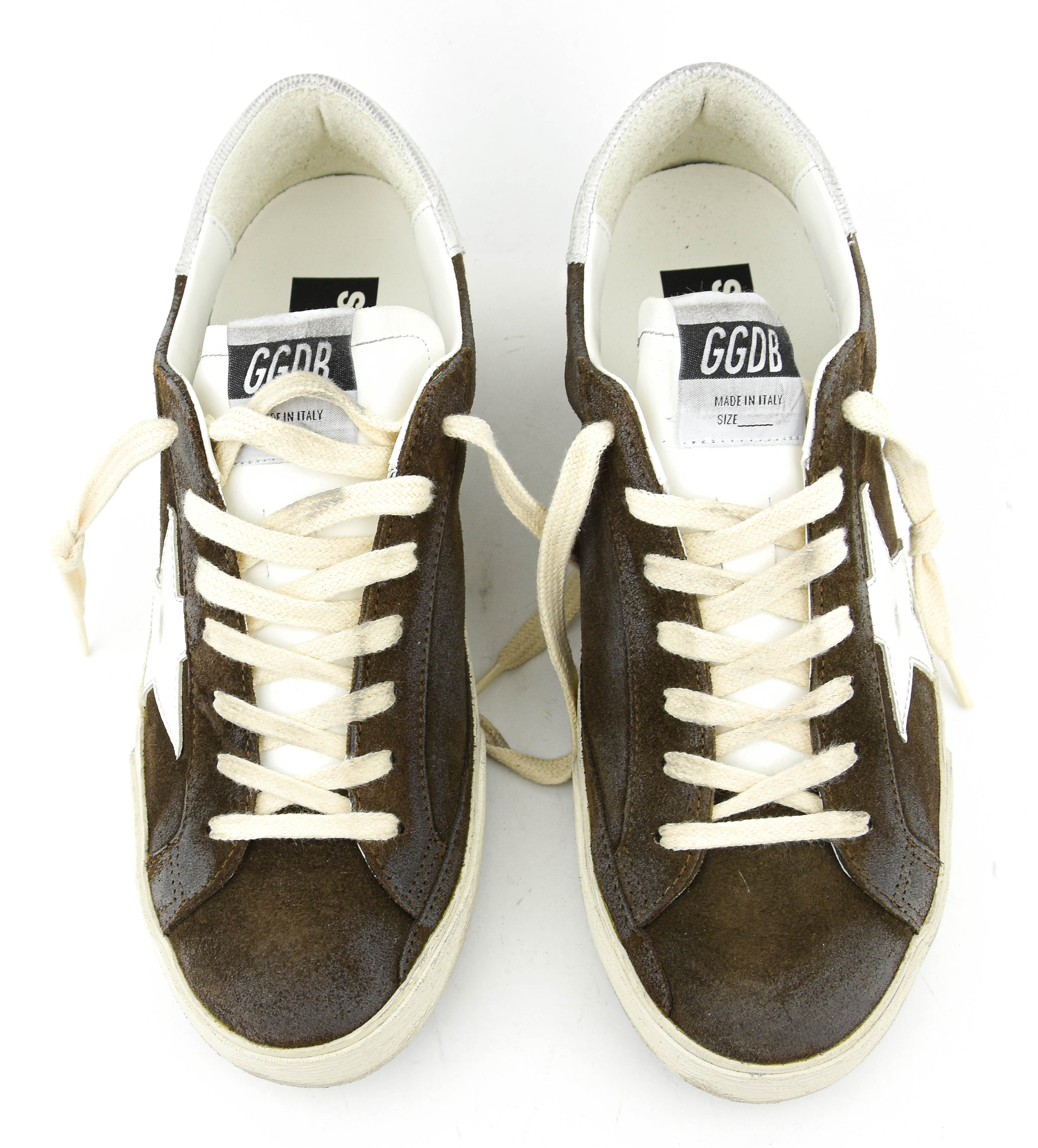 GOLDEN GOOSE SUPER STAR BROWN WHITE