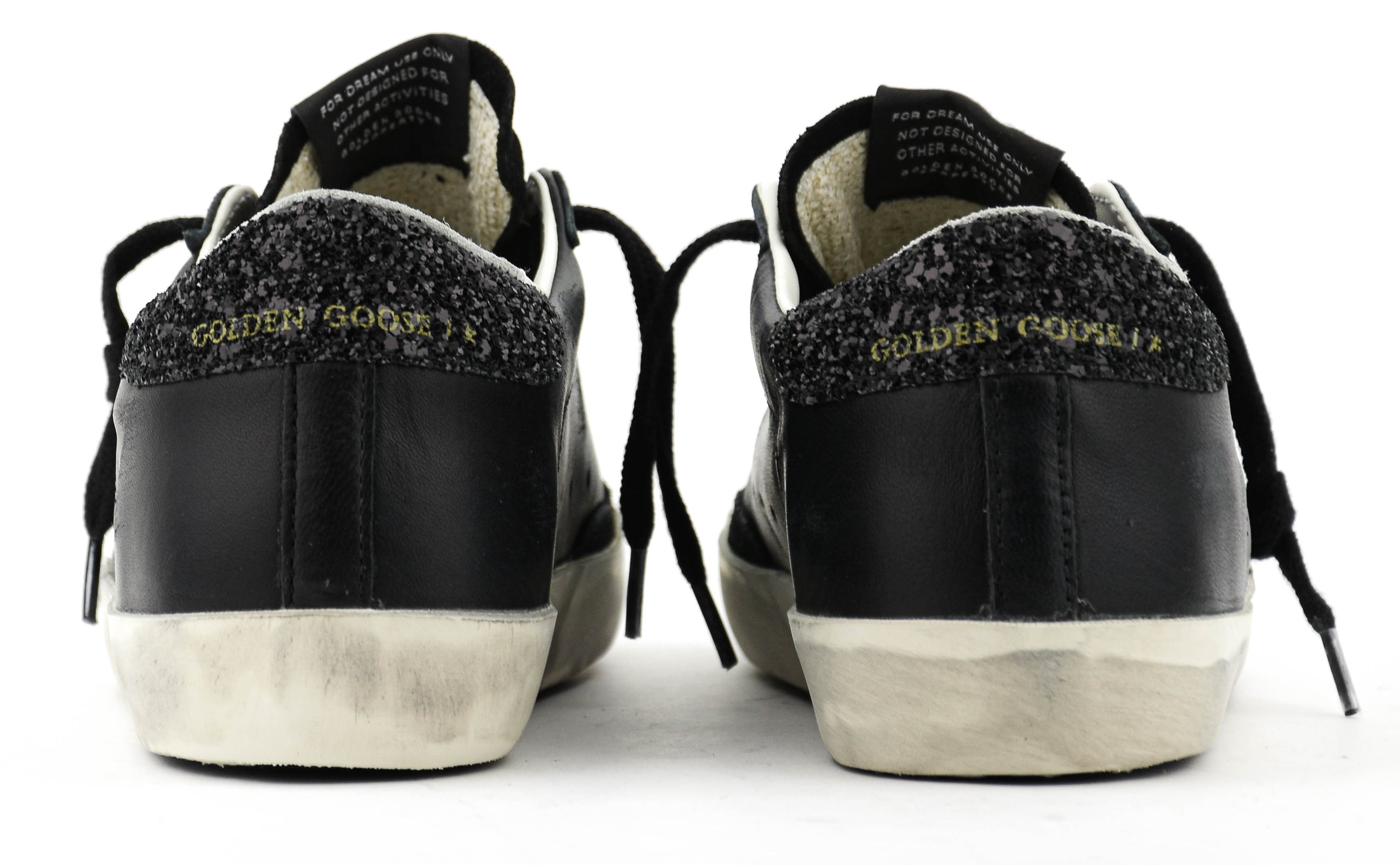 GOLDEN GOOSE SUPER STAR BLACK GLITTER