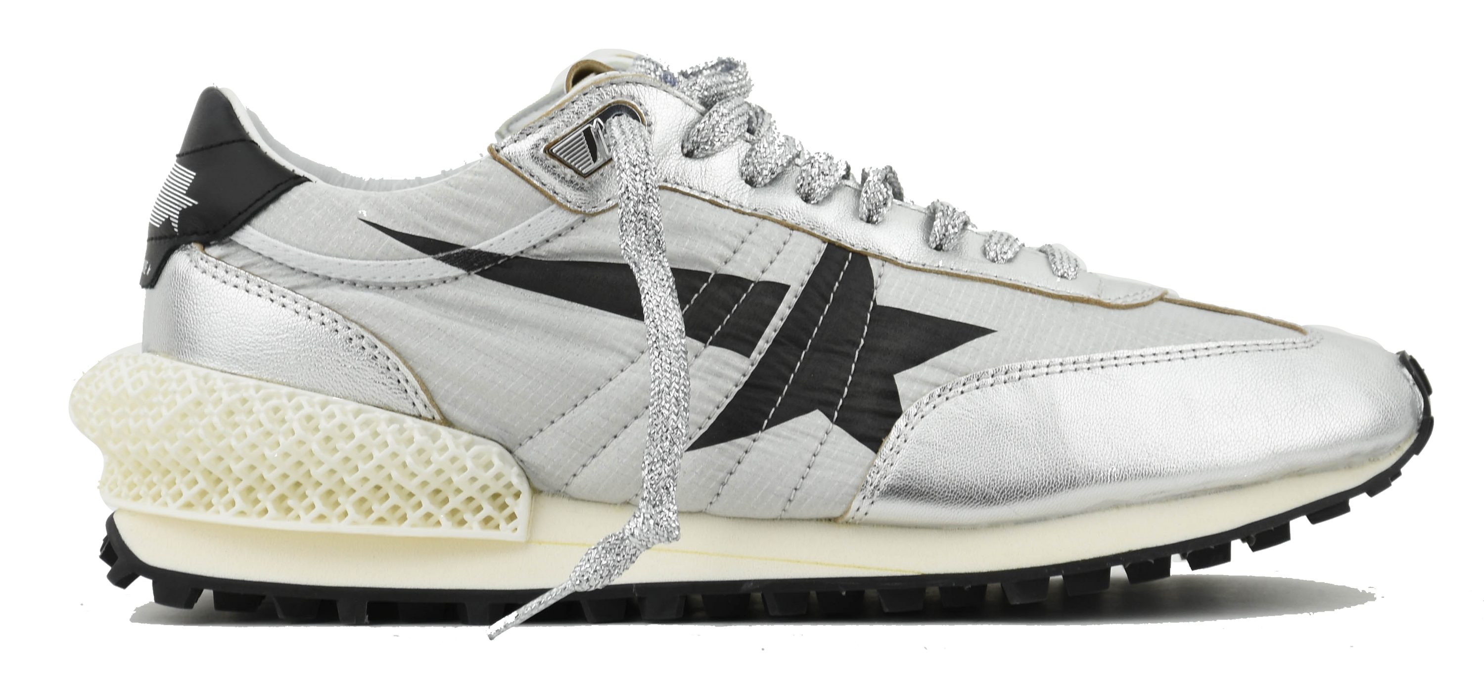 GOLDEN GOOSE RUNNING MARATHON M2000 SILVER BLACK