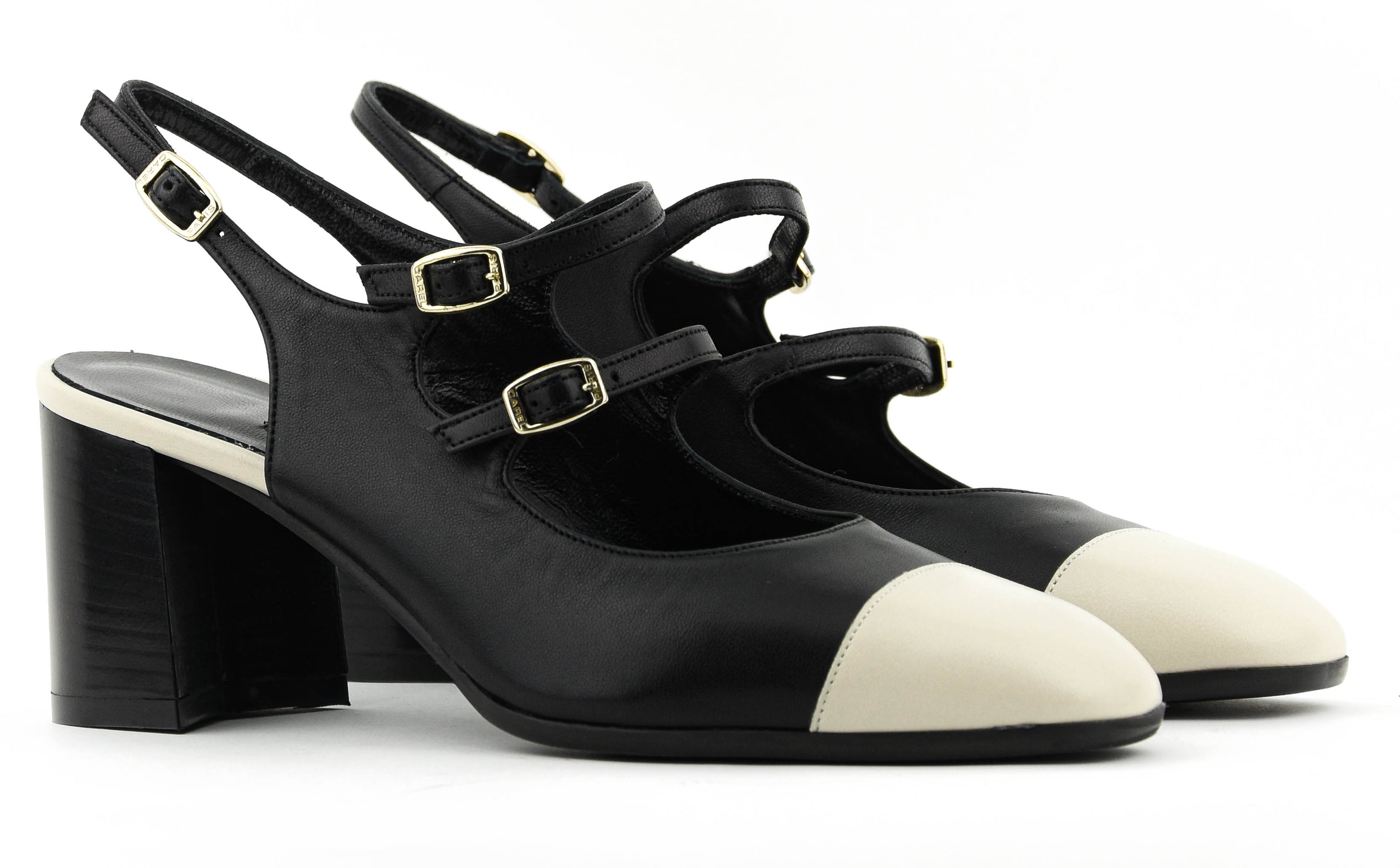 CAREL PAPAYA PUMP BLACK BEIGE