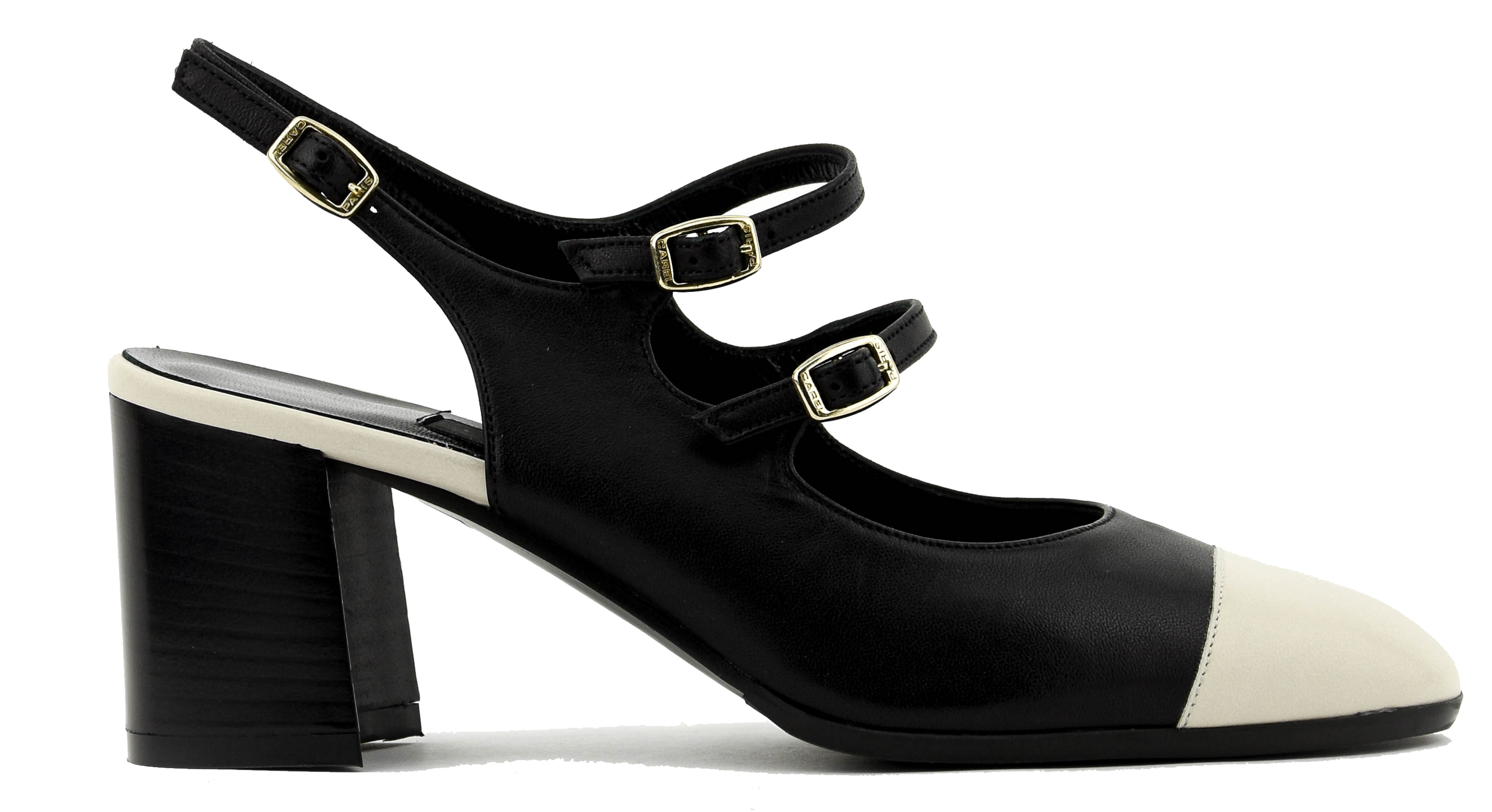 CAREL PAPAYA PUMP BLACK BEIGE