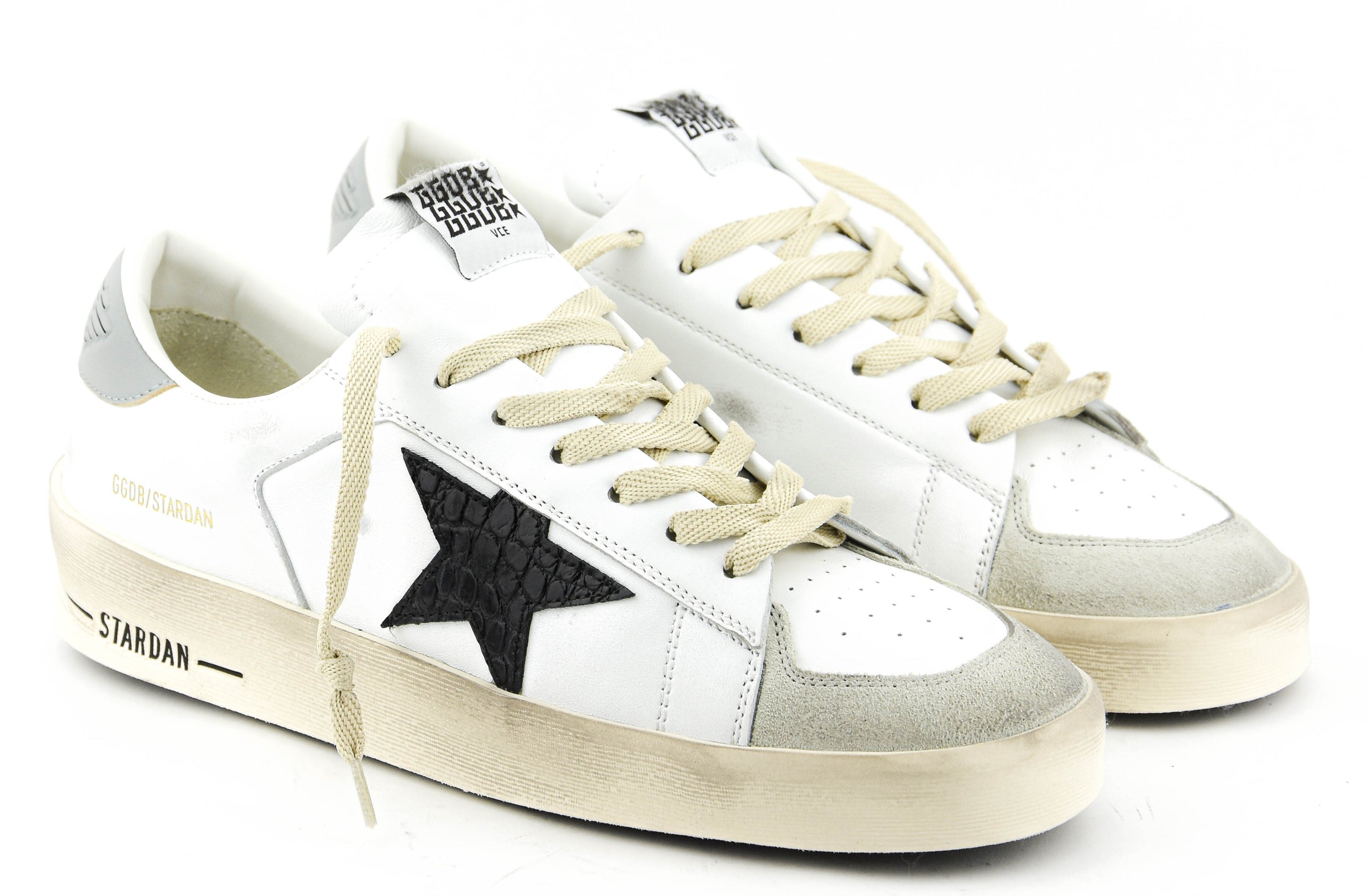 GOLDEN GOOSE STARDAN OPTIC WHITE BLACK