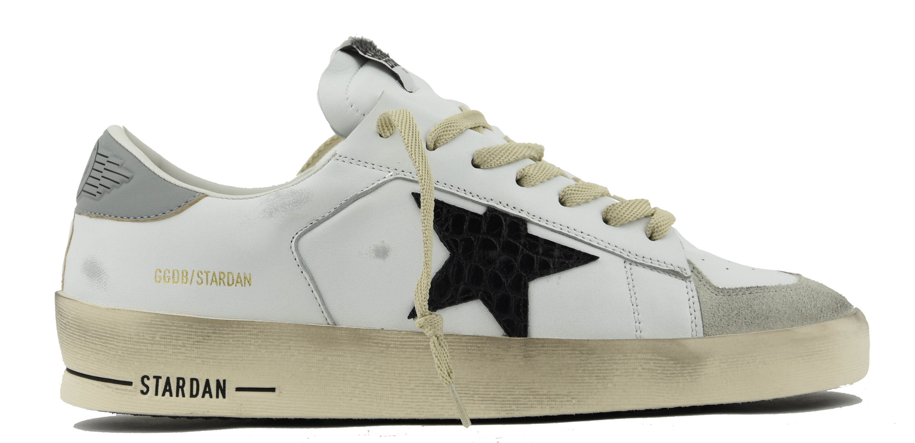 GOLDEN GOOSE STARDAN OPTIC WHITE BLACK