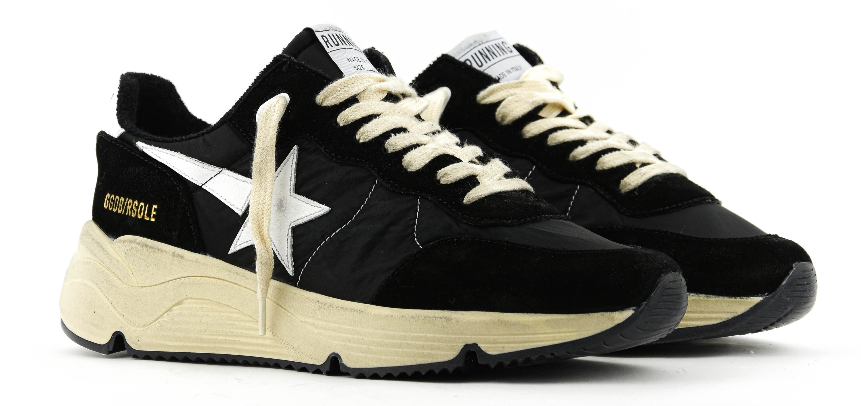 GOLDEN GOOSE RUNNING SOLE BLACK/WHITE