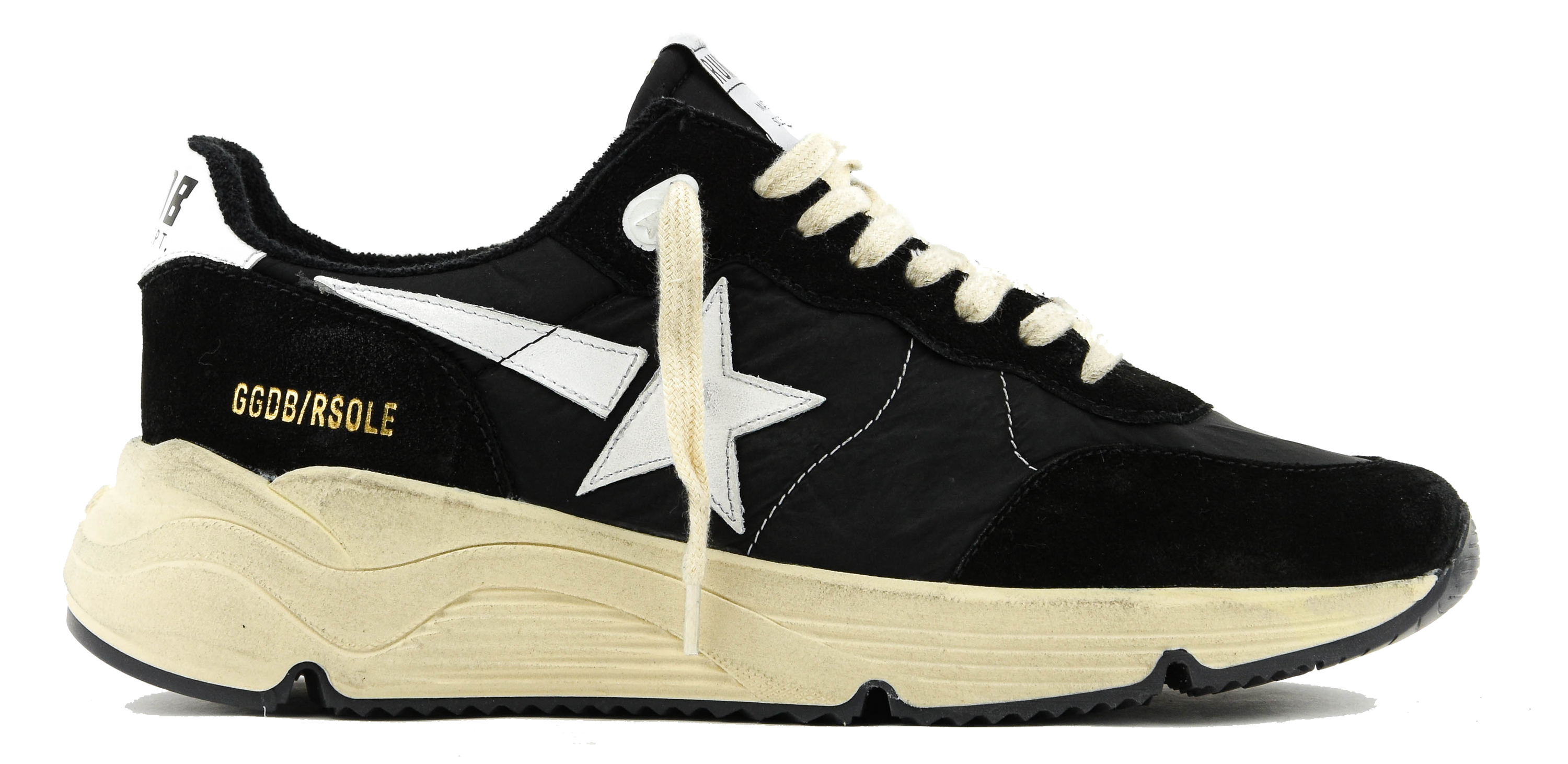 GOLDEN GOOSE RUNNING SOLE BLACK/WHITE