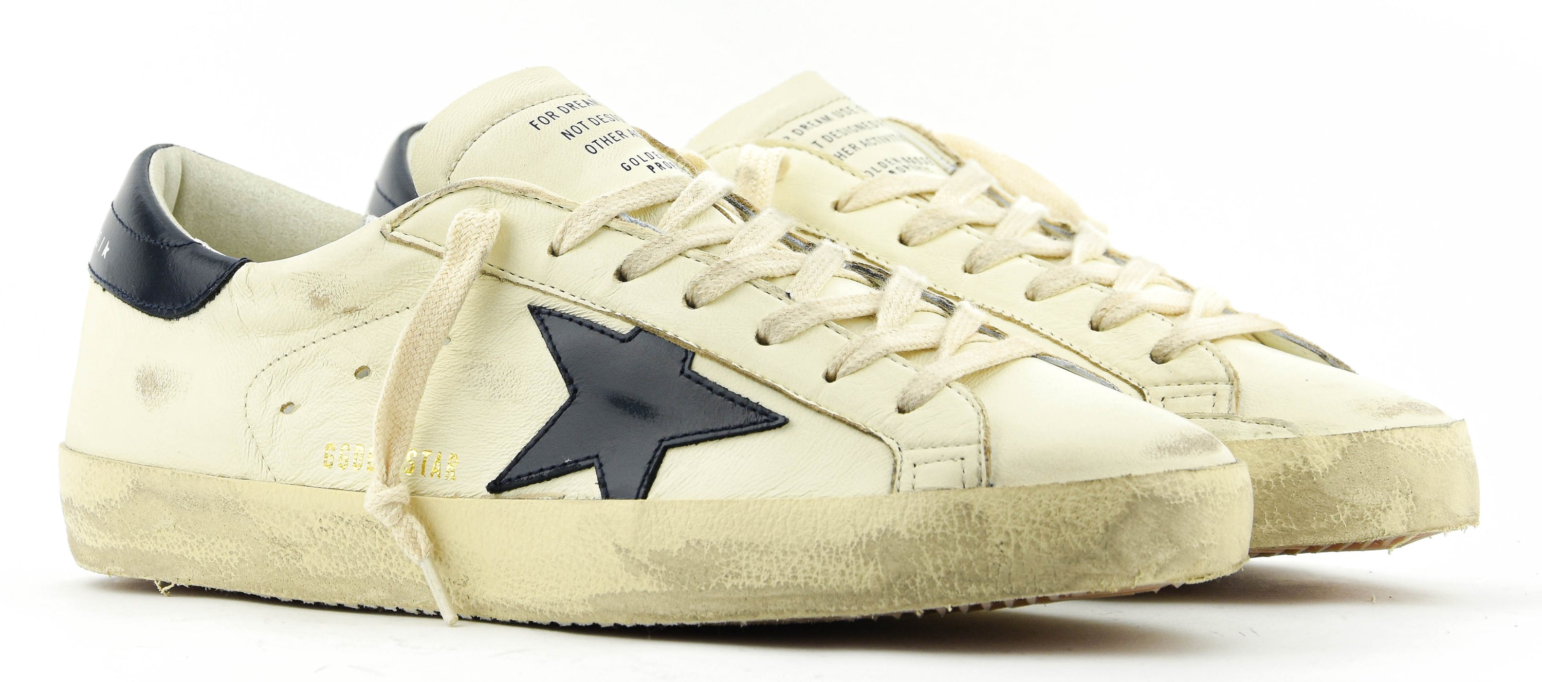 GOLDEN GOOSE SUPERSTAR BEIGE NIGHT BLUE