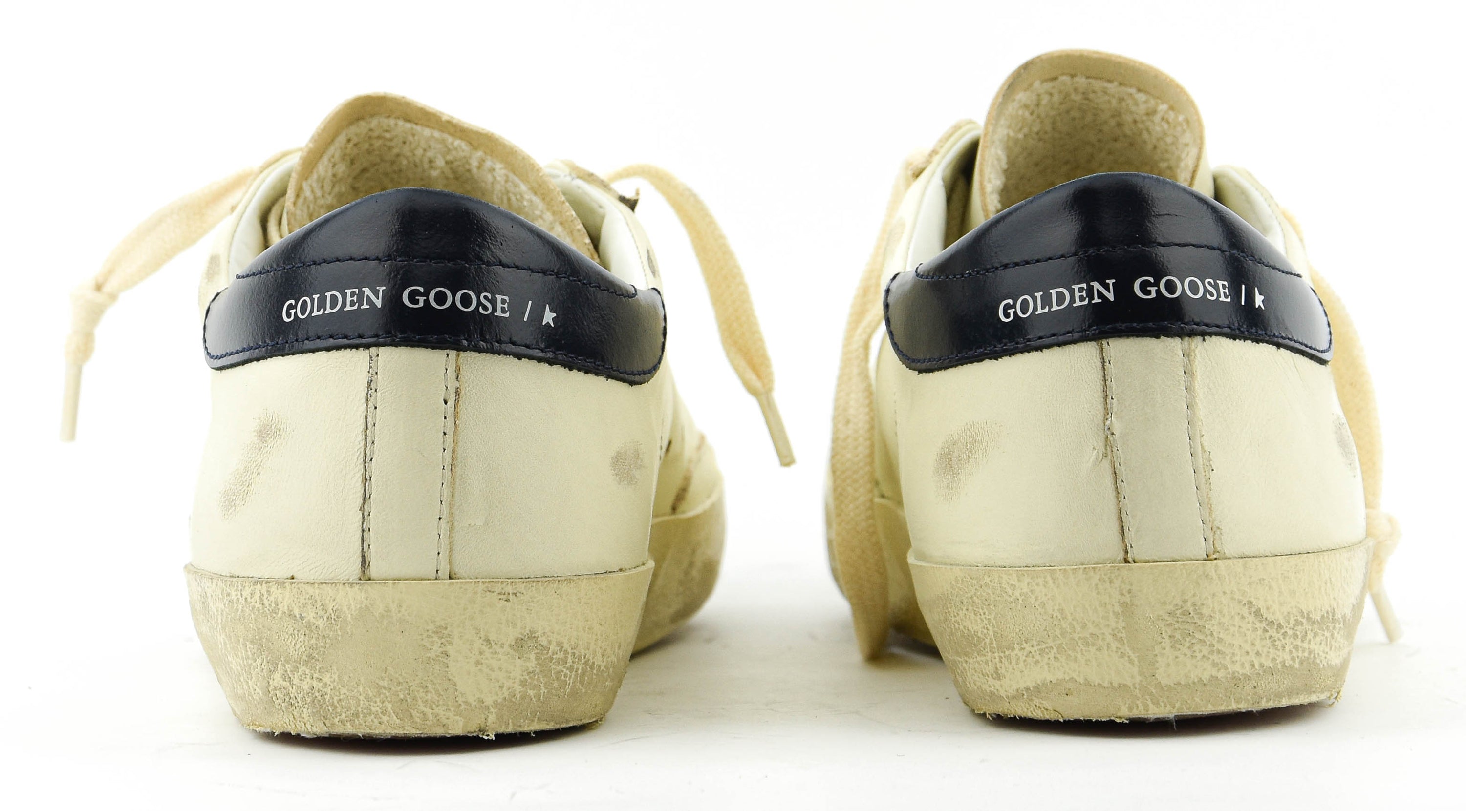GOLDEN GOOSE SUPERSTAR BEIGE NIGHT BLUE