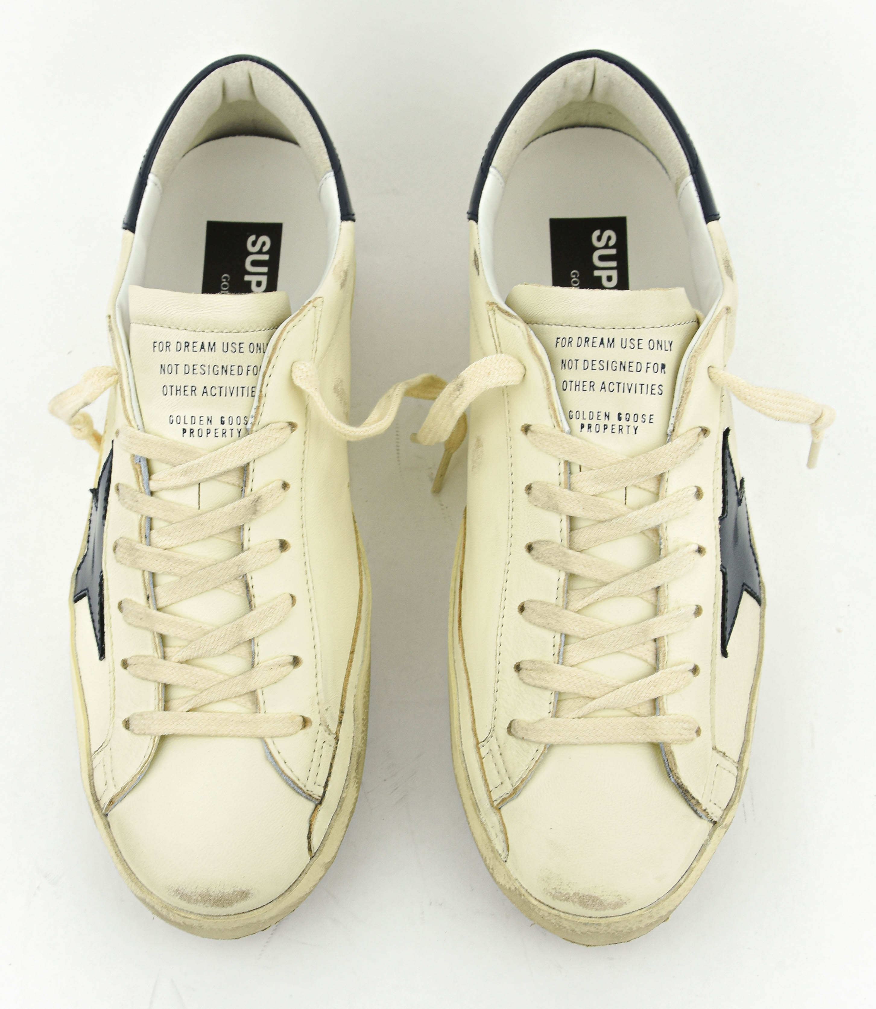 GOLDEN GOOSE SUPERSTAR BEIGE NIGHT BLUE