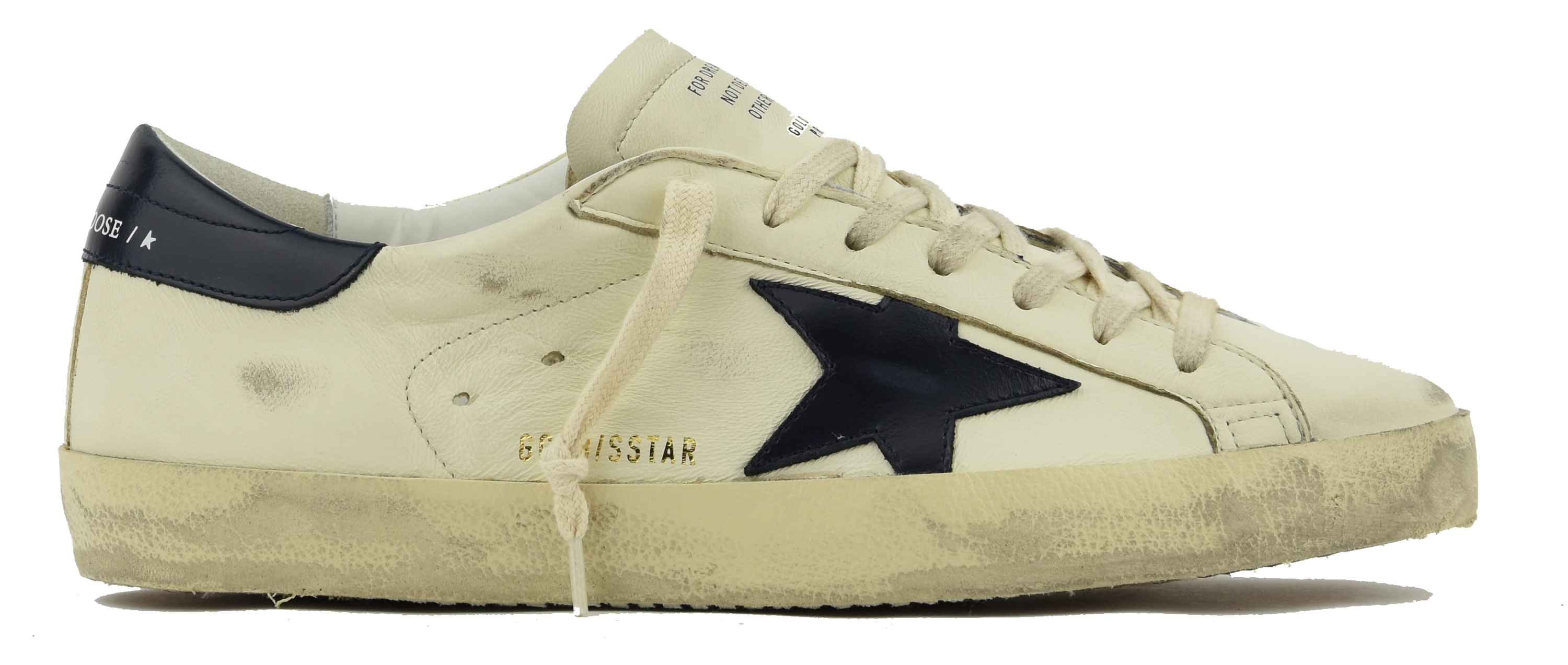 GOLDEN GOOSE SUPERSTAR BEIGE NIGHT BLUE
