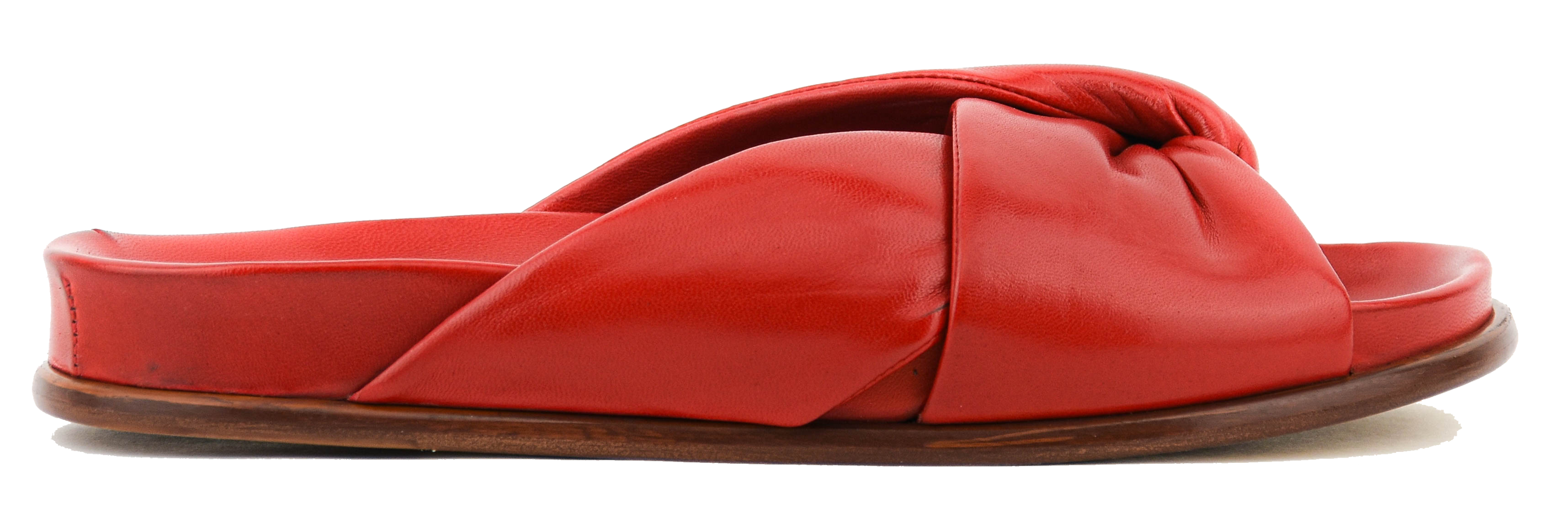 PAUL WARMER TWISTED NAPPA SANDAL LIPSTICK