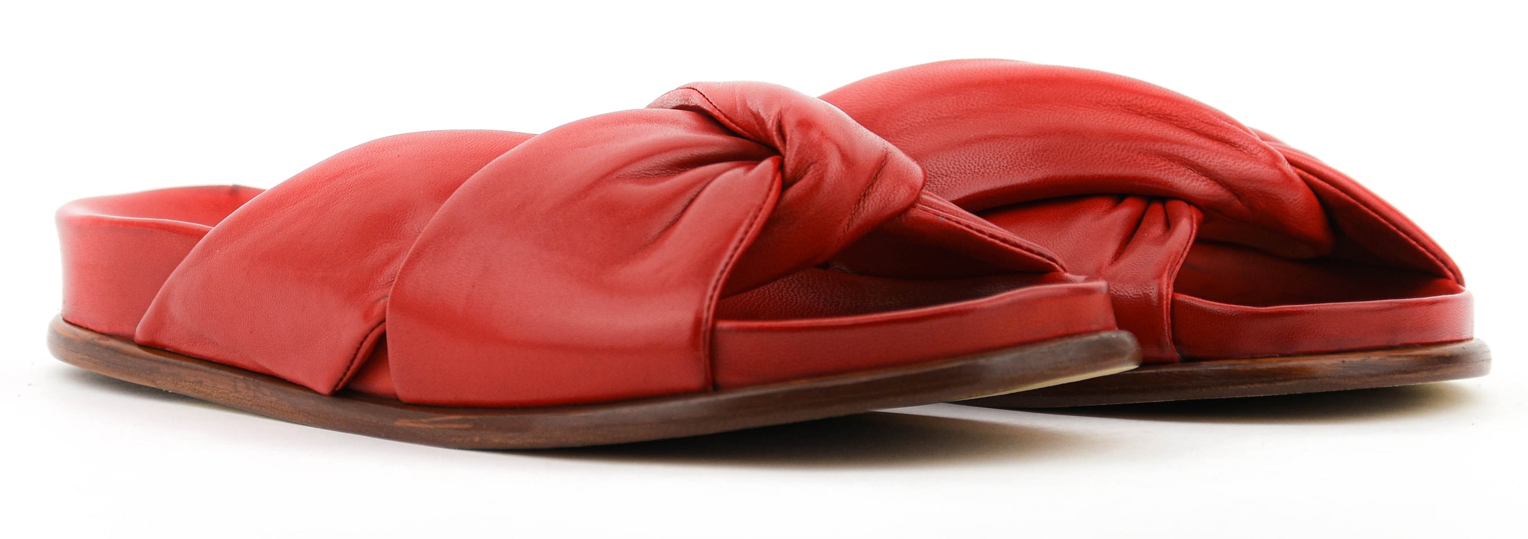 PAUL WARMER TWISTED NAPPA SANDAL LIPSTICK