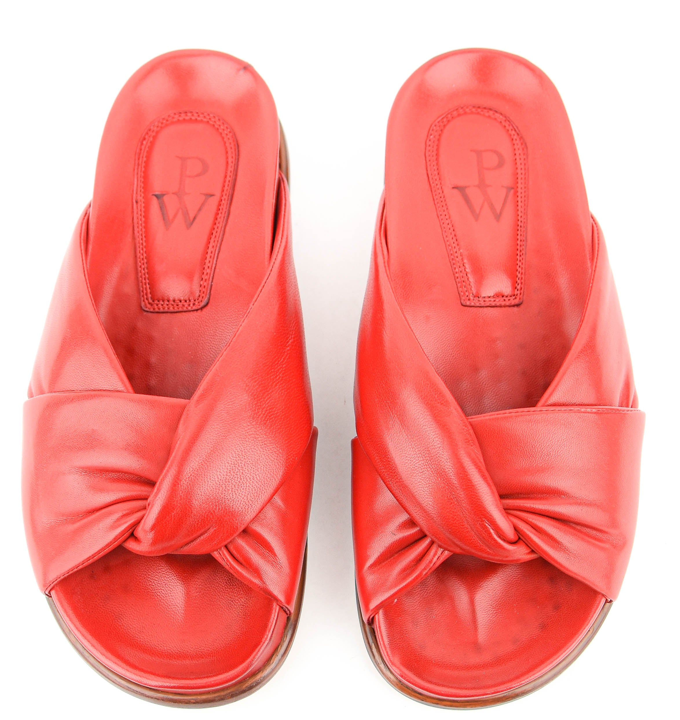 PAUL WARMER TWISTED NAPPA SANDAL LIPSTICK