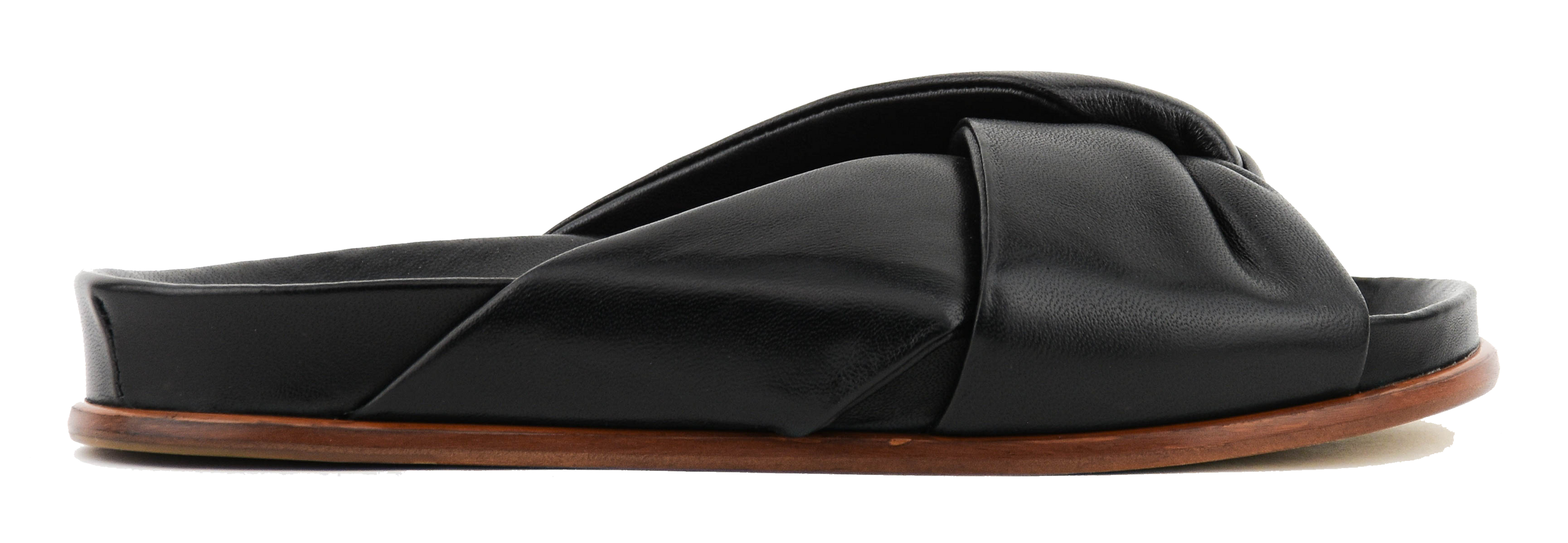 PAUL WARMER TWISTED NAPPA SANDAL BLACK