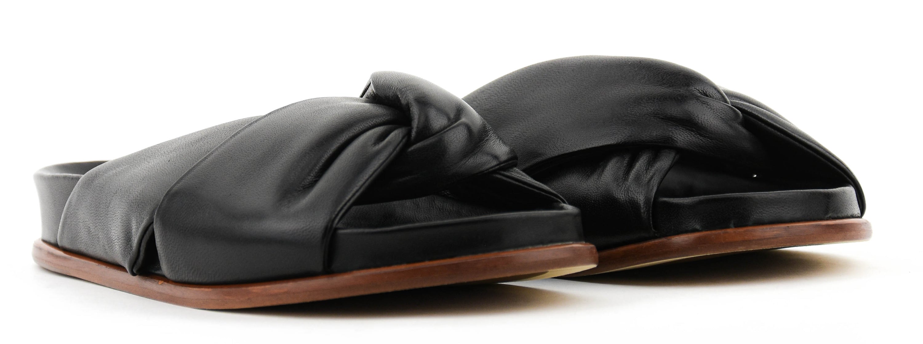 PAUL WARMER TWISTED NAPPA SANDAL BLACK