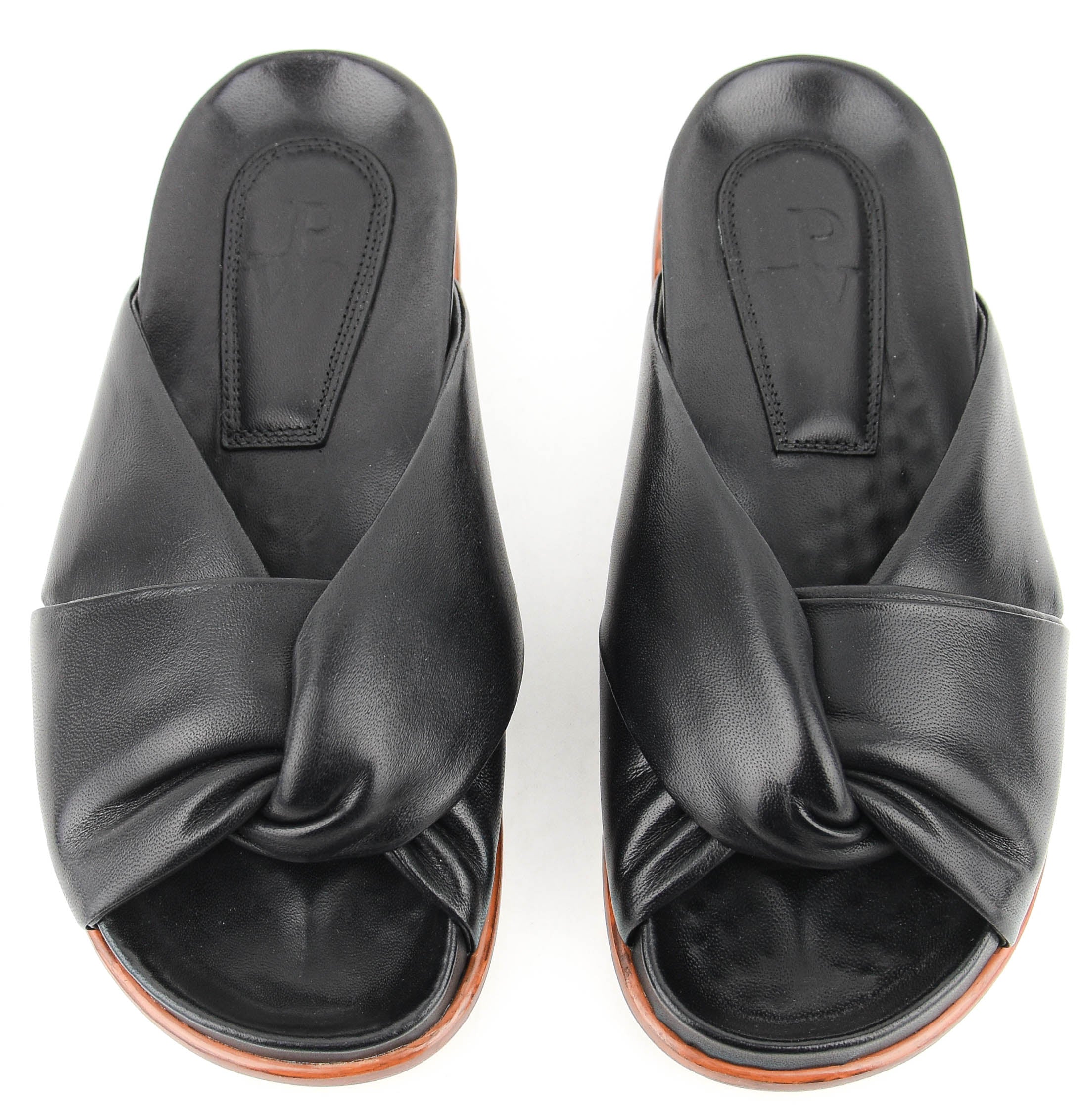 PAUL WARMER TWISTED NAPPA SANDAL BLACK