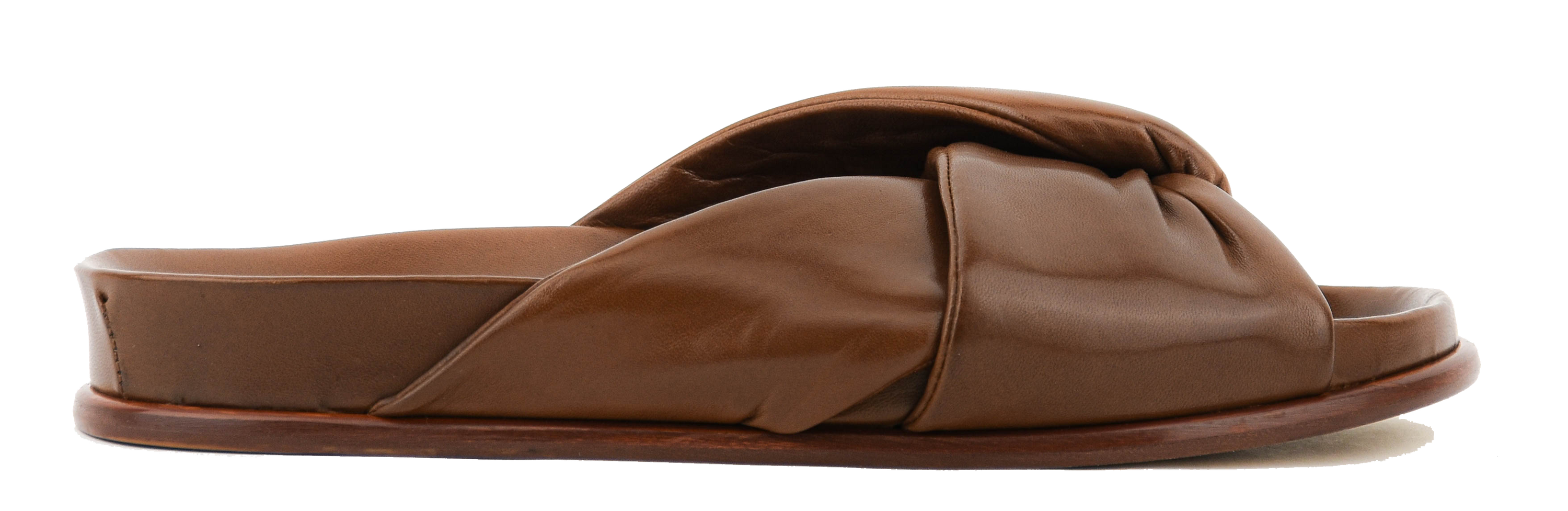 PAUL WARMER TWISTED NAPPA SANDAL COGNAC
