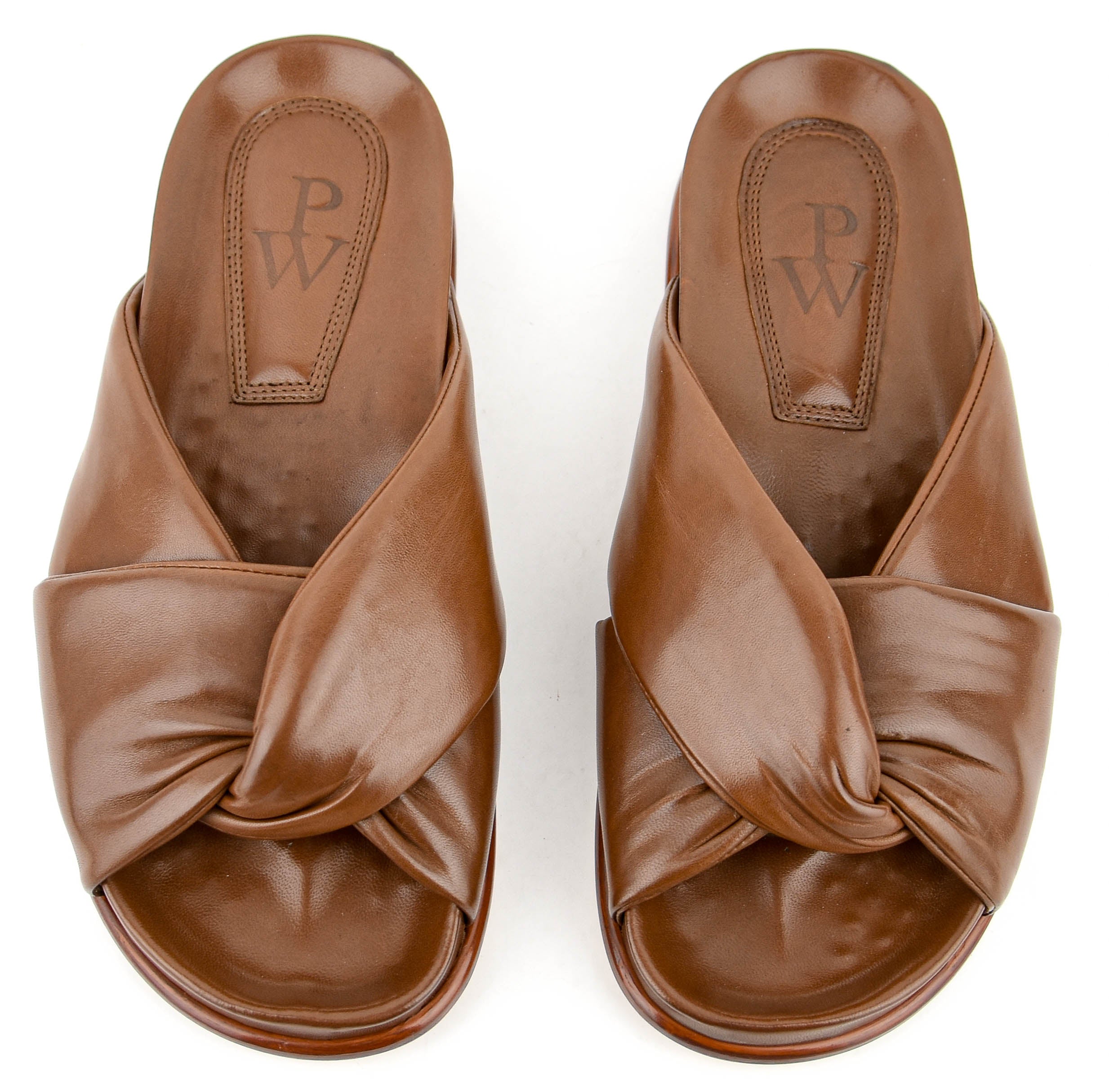 PAUL WARMER TWISTED NAPPA SANDAL COGNAC
