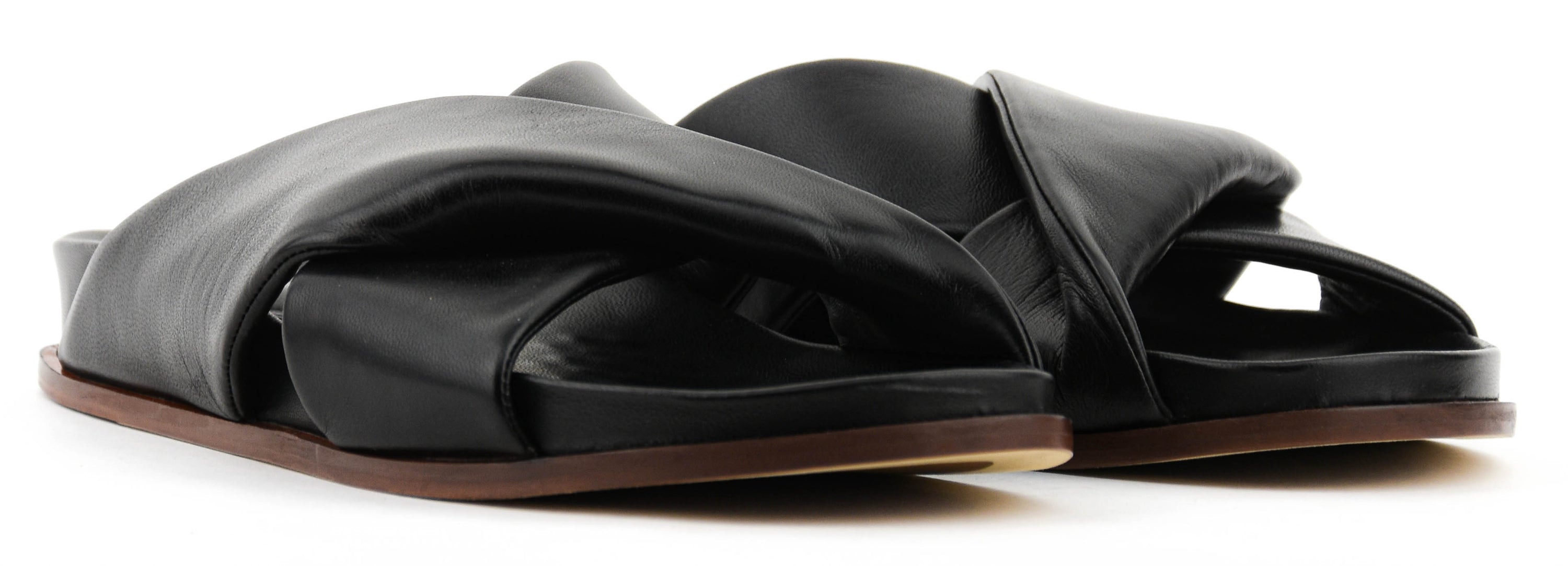 PAUL WARMER TWISTED NAPPA SANDAL BLACK