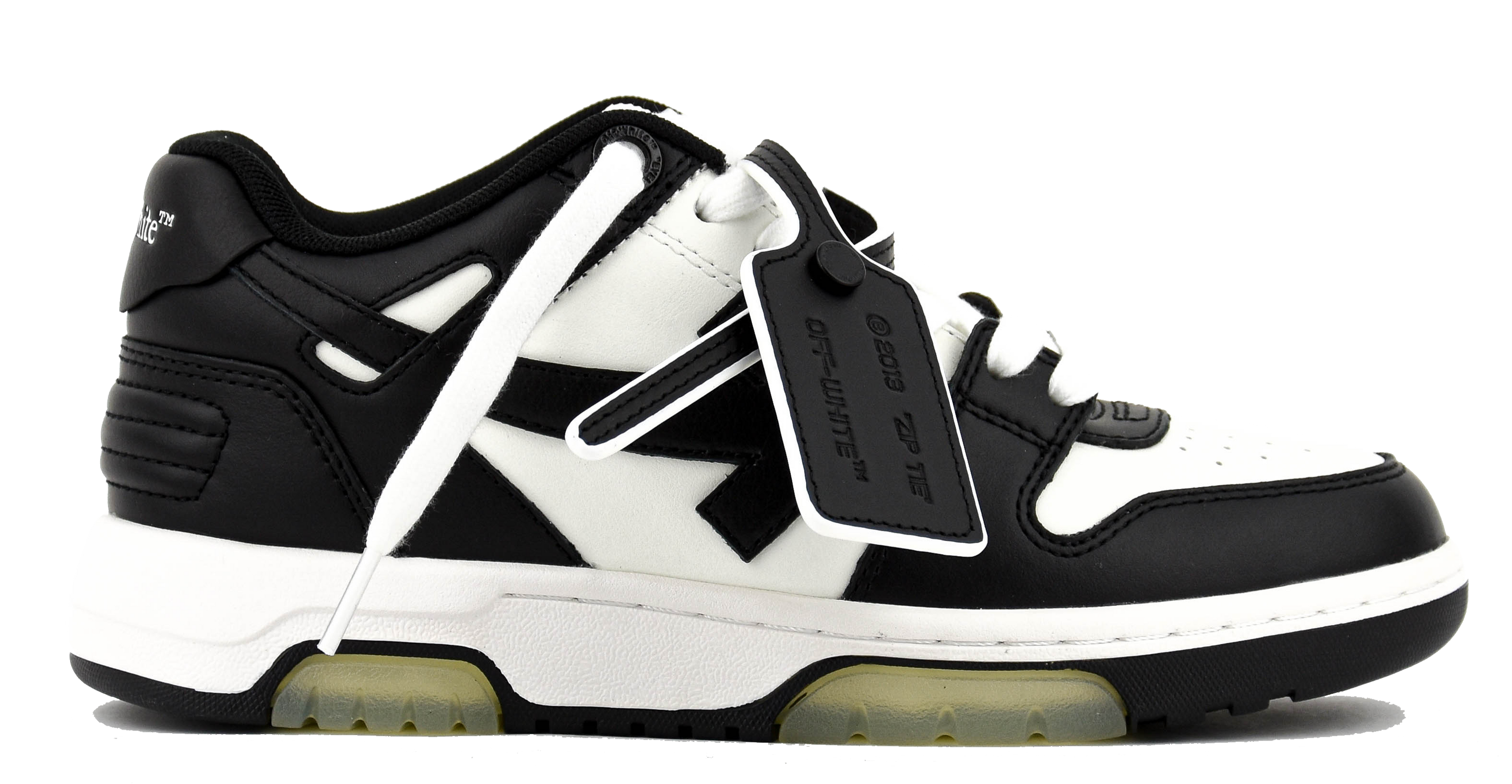 OFF WHITE OUT OFF OFFICE CALF LEATHER WHITE BLACK