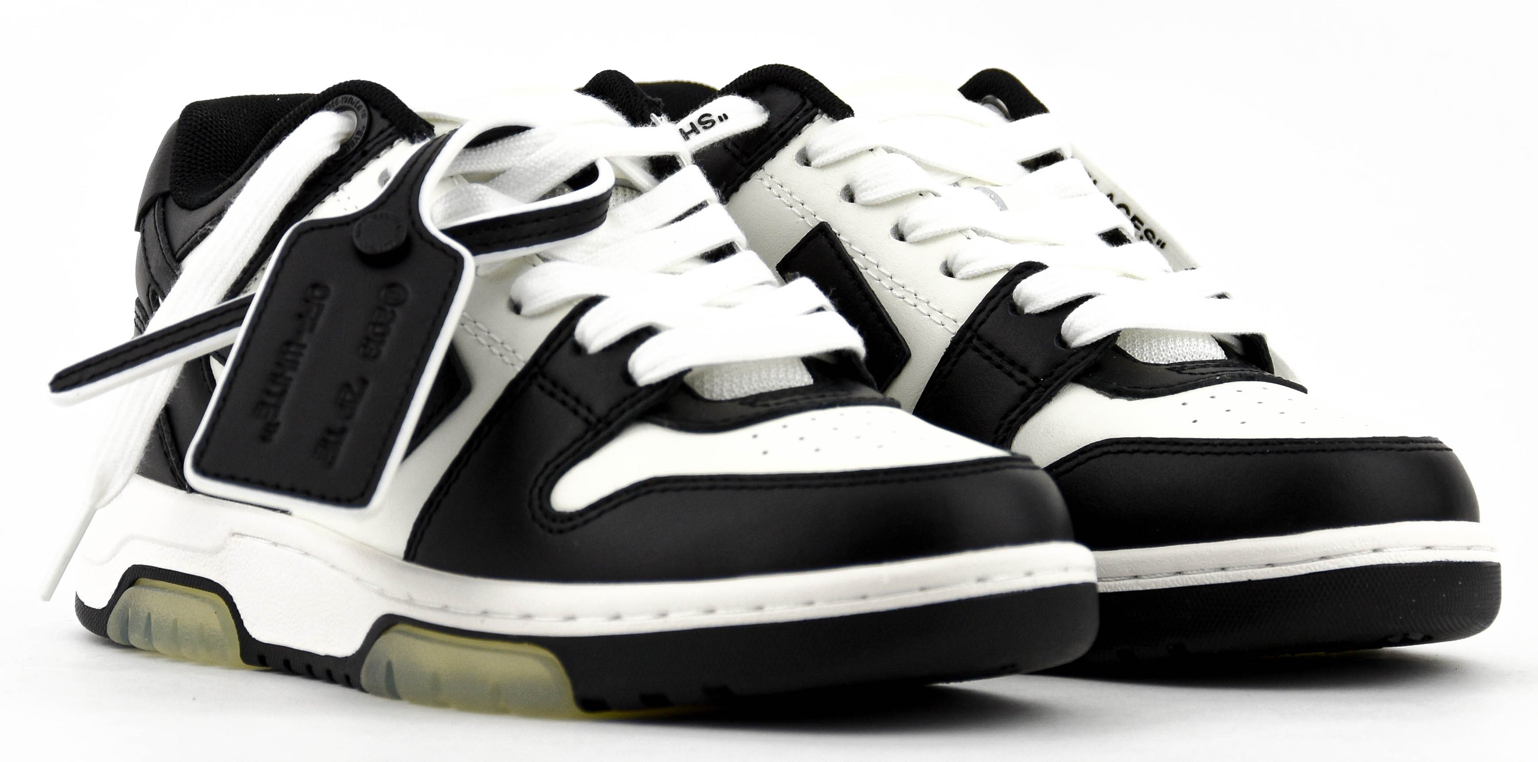 OFF WHITE OUT OFF OFFICE CALF LEATHER WHITE BLACK