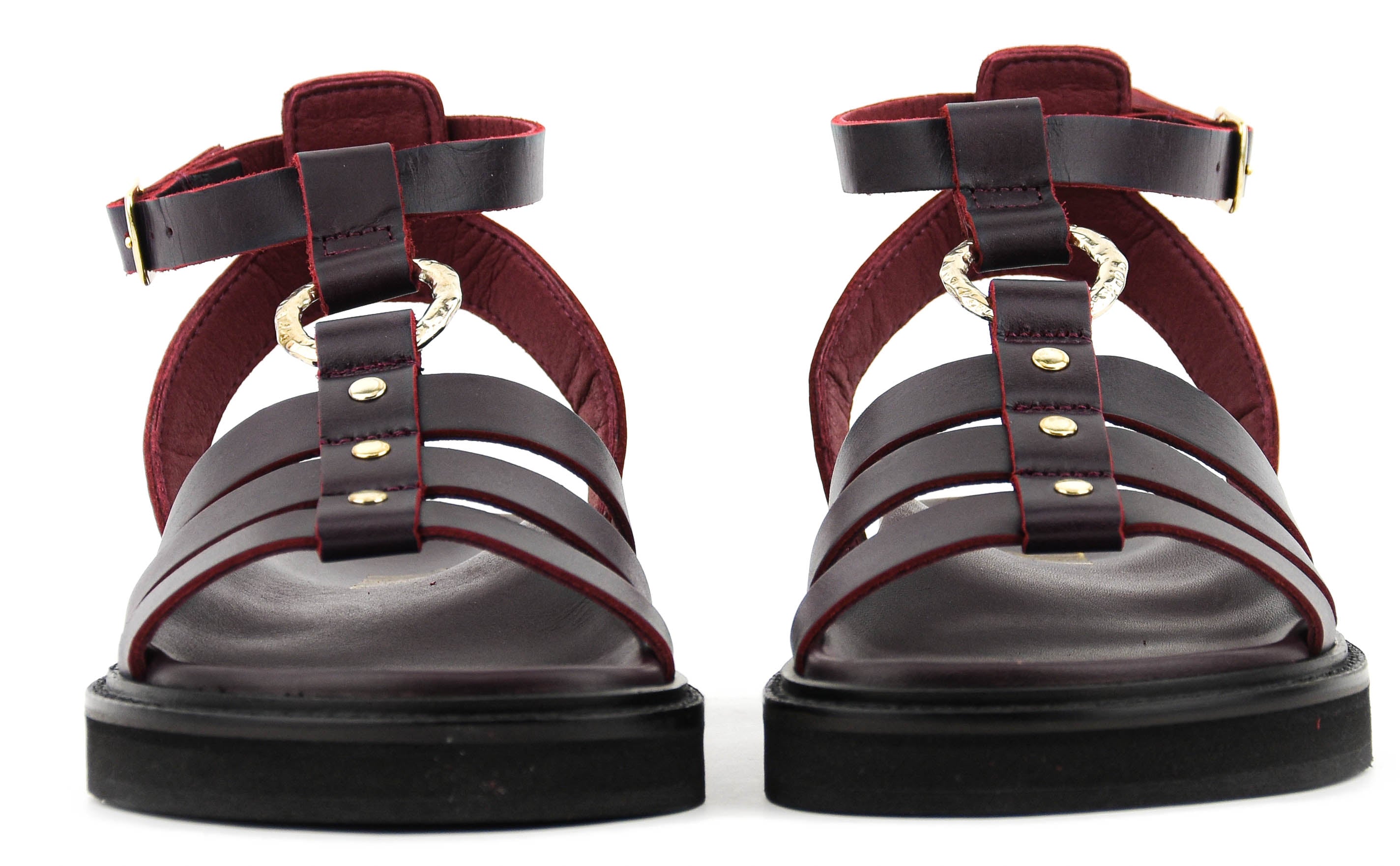 TORAL NAXOS SANDAL BURGUNDY