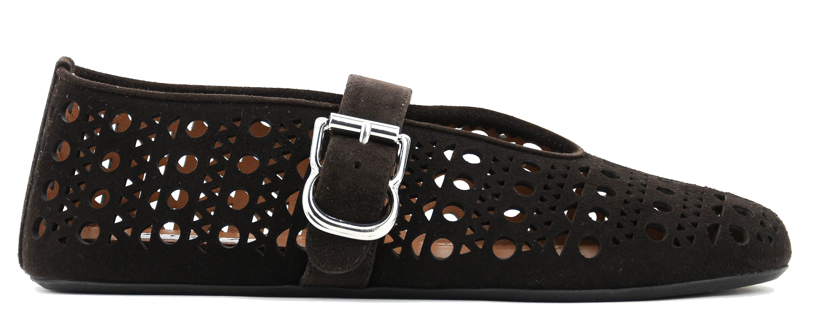ALAIA VIENNE BALLERINA BRUN FONCE