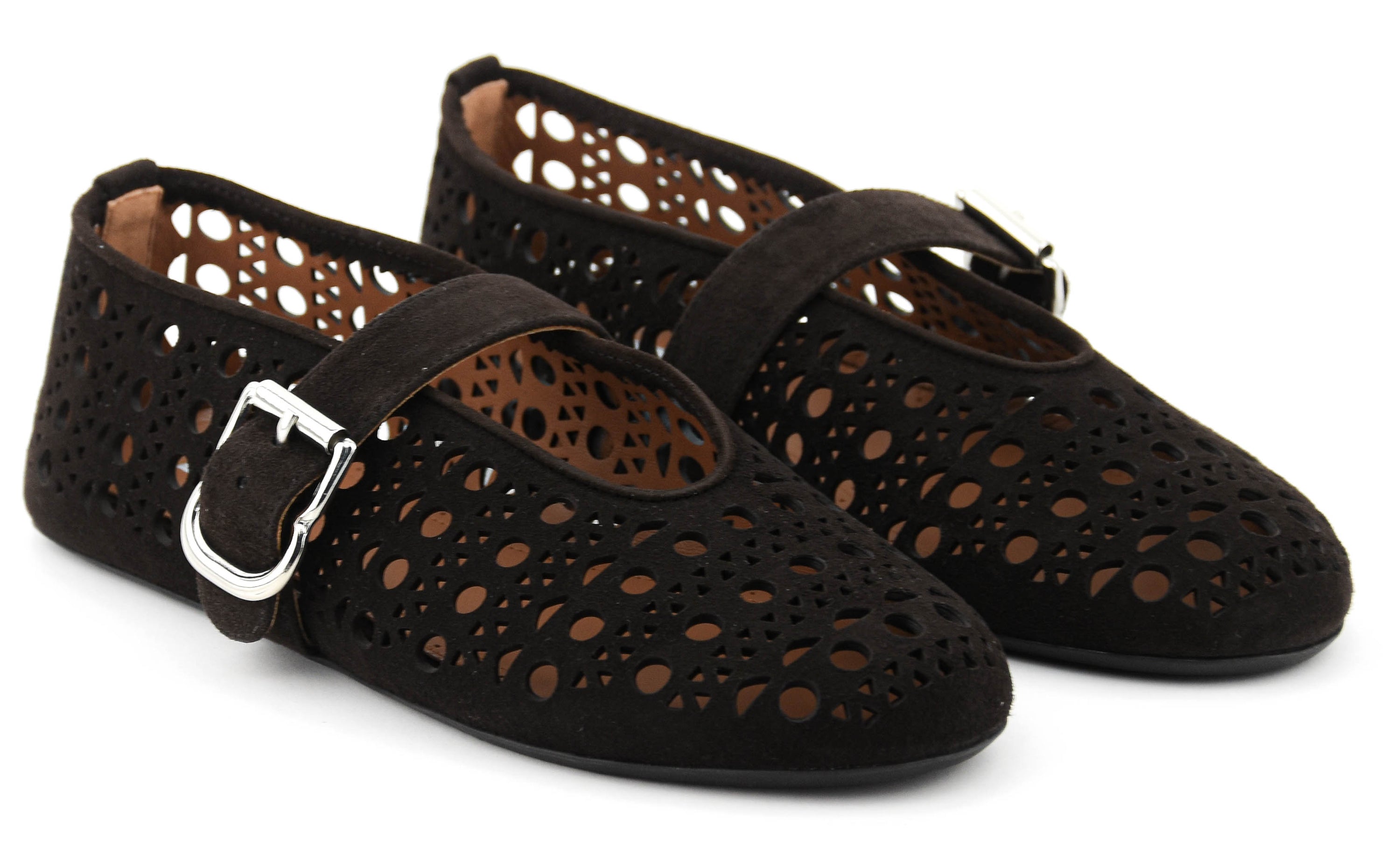 ALAIA VIENNE BALLERINA BRUN FONCE