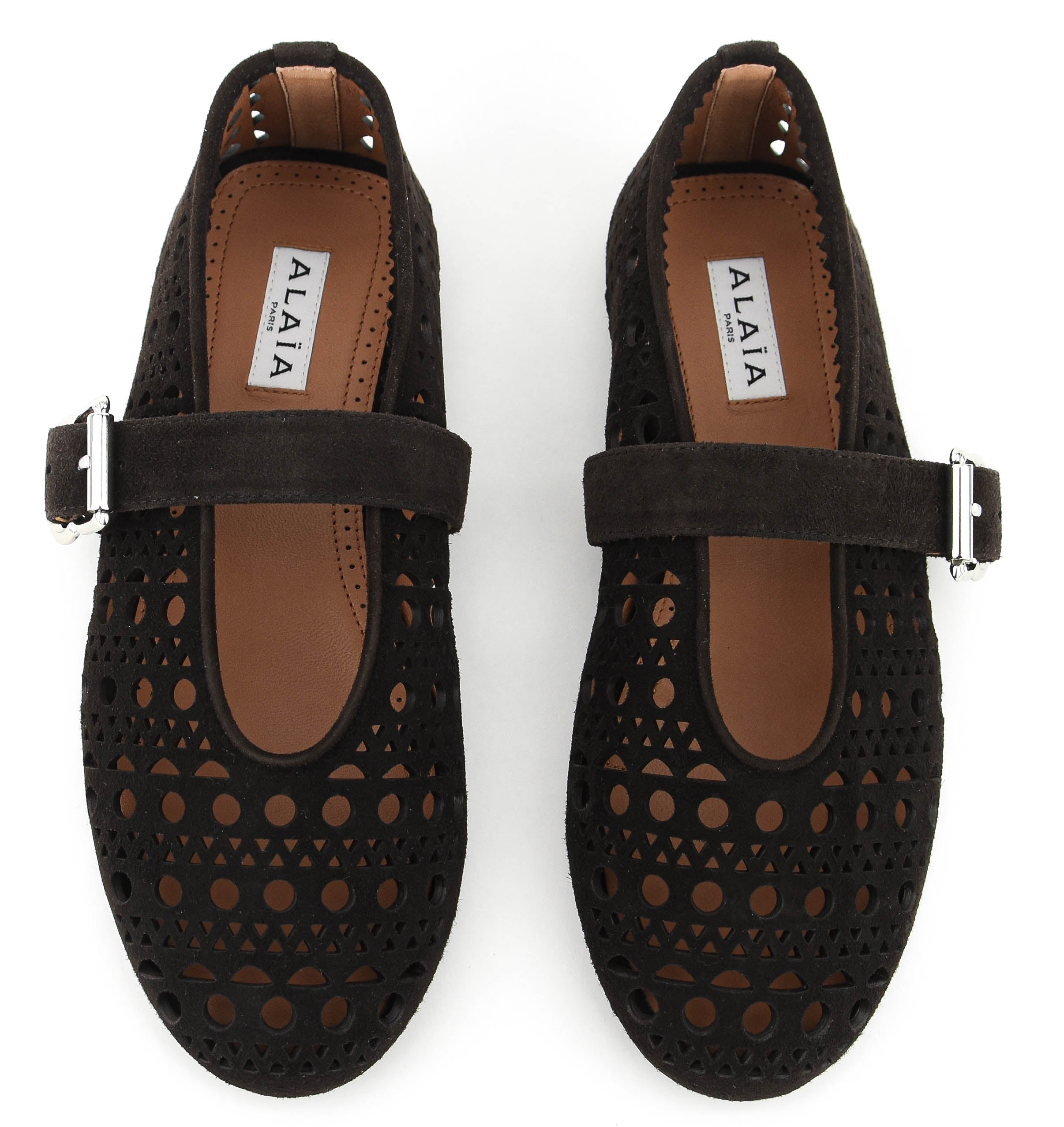 ALAIA VIENNE BALLERINA BRUN FONCE
