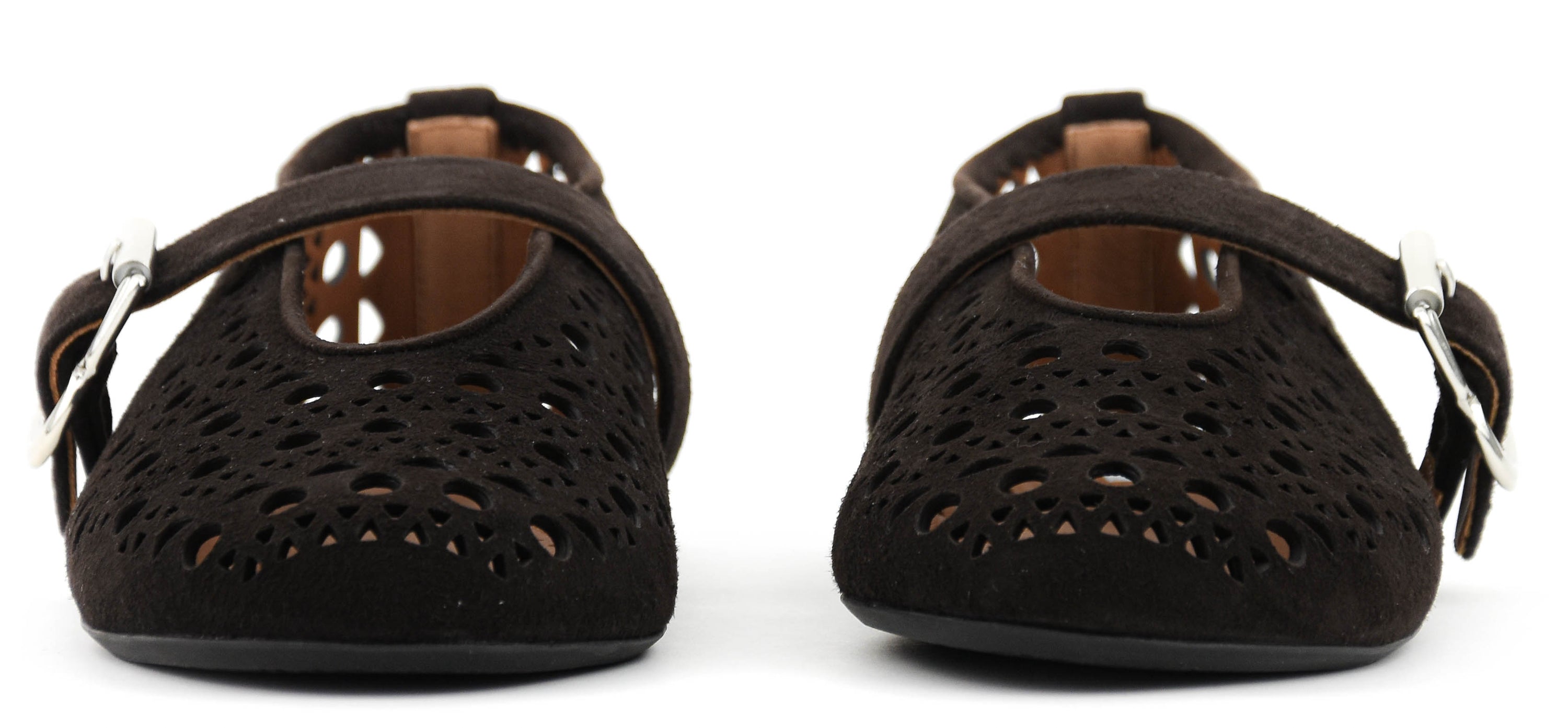 ALAIA VIENNE BALLERINA BRUN FONCE