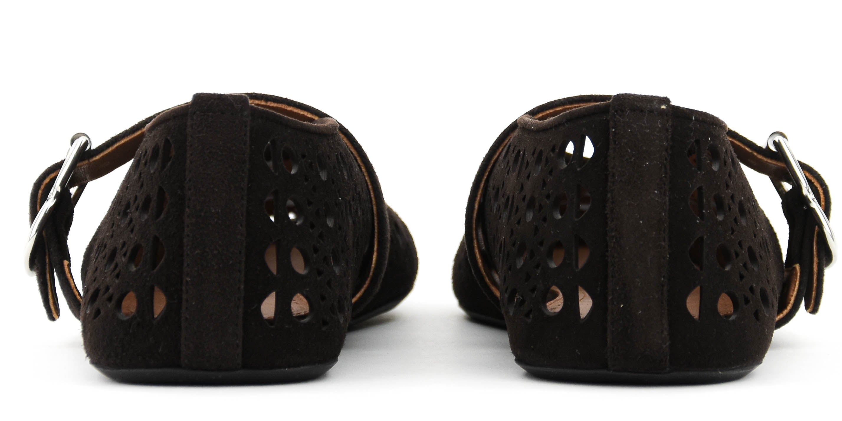 ALAIA VIENNE BALLERINA BRUN FONCE