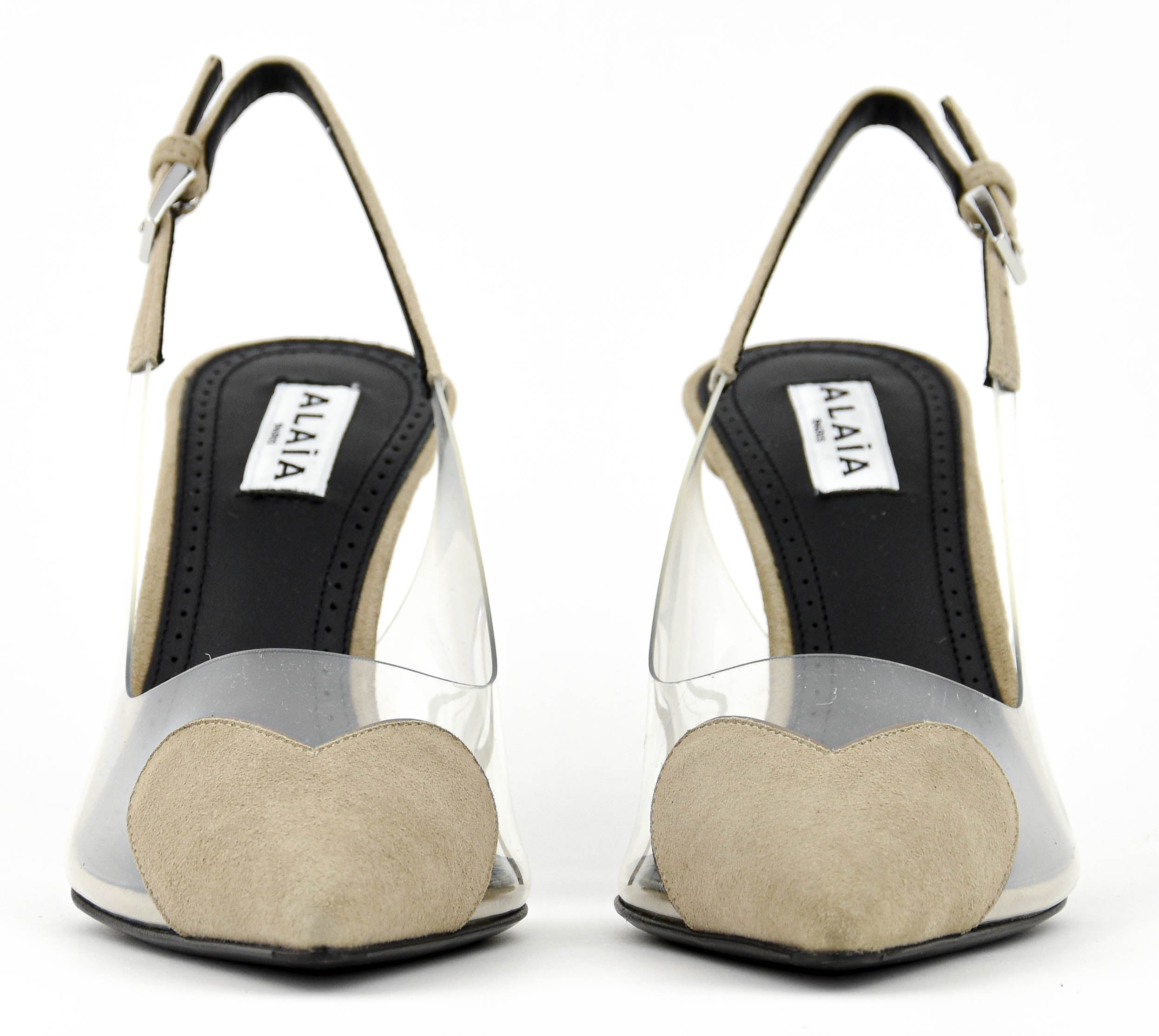 ALAIA LE COEUR SLING 90 GREGE