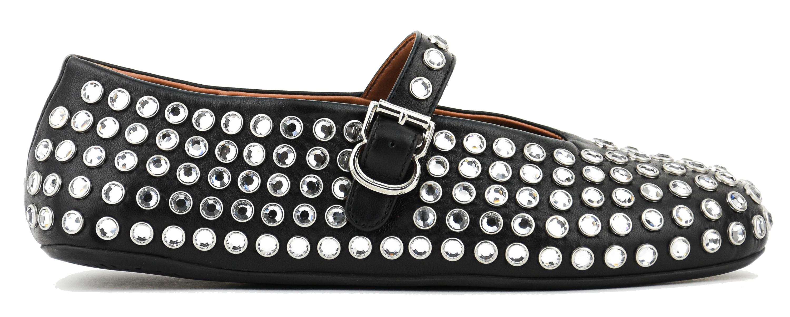 ALAIA STRASS BALLERINA BLACK